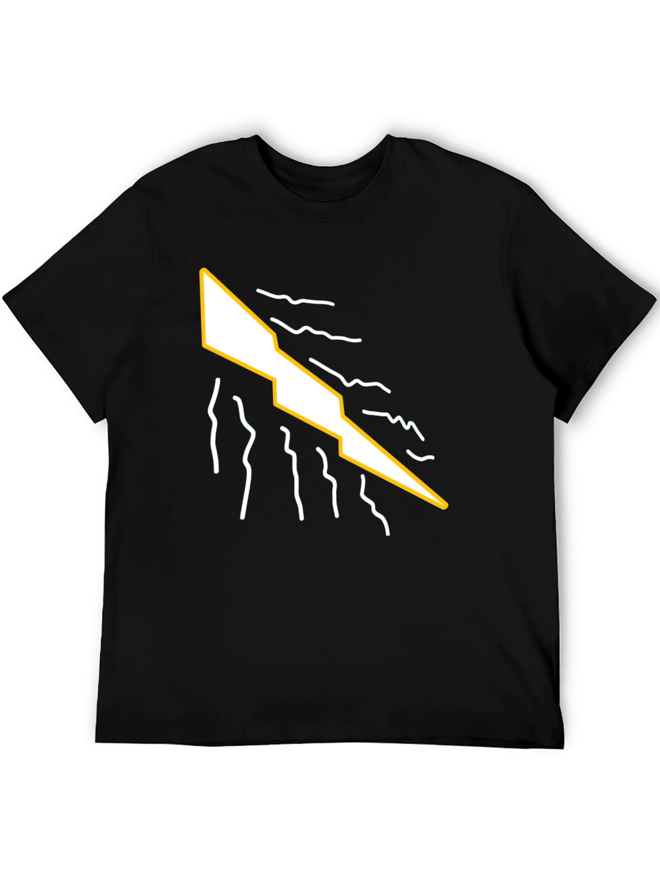 Abstract Lightning Bolt Graphic Tee - Modern Style