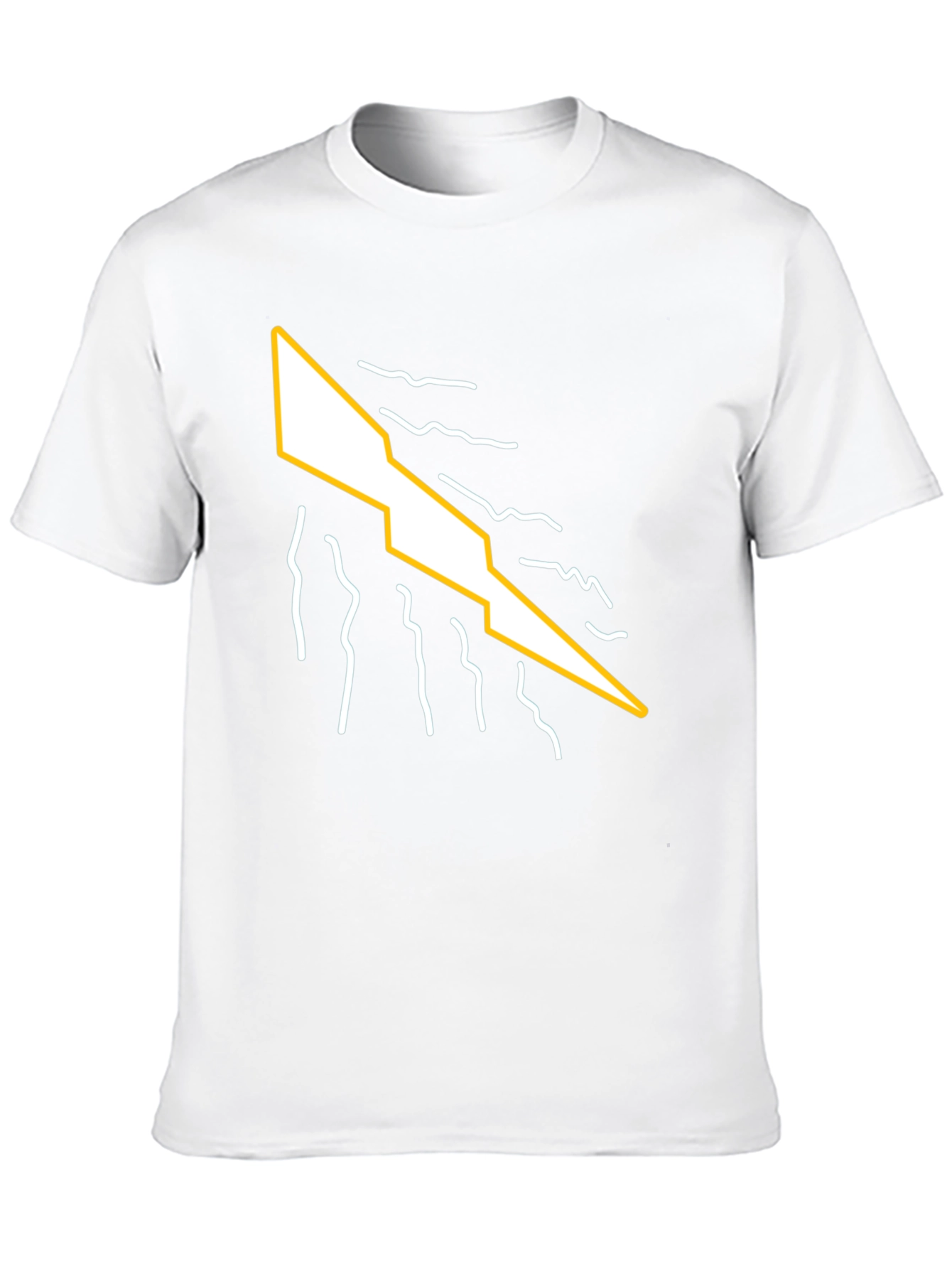 Abstract Lightning Bolt Graphic Tee - Modern Style