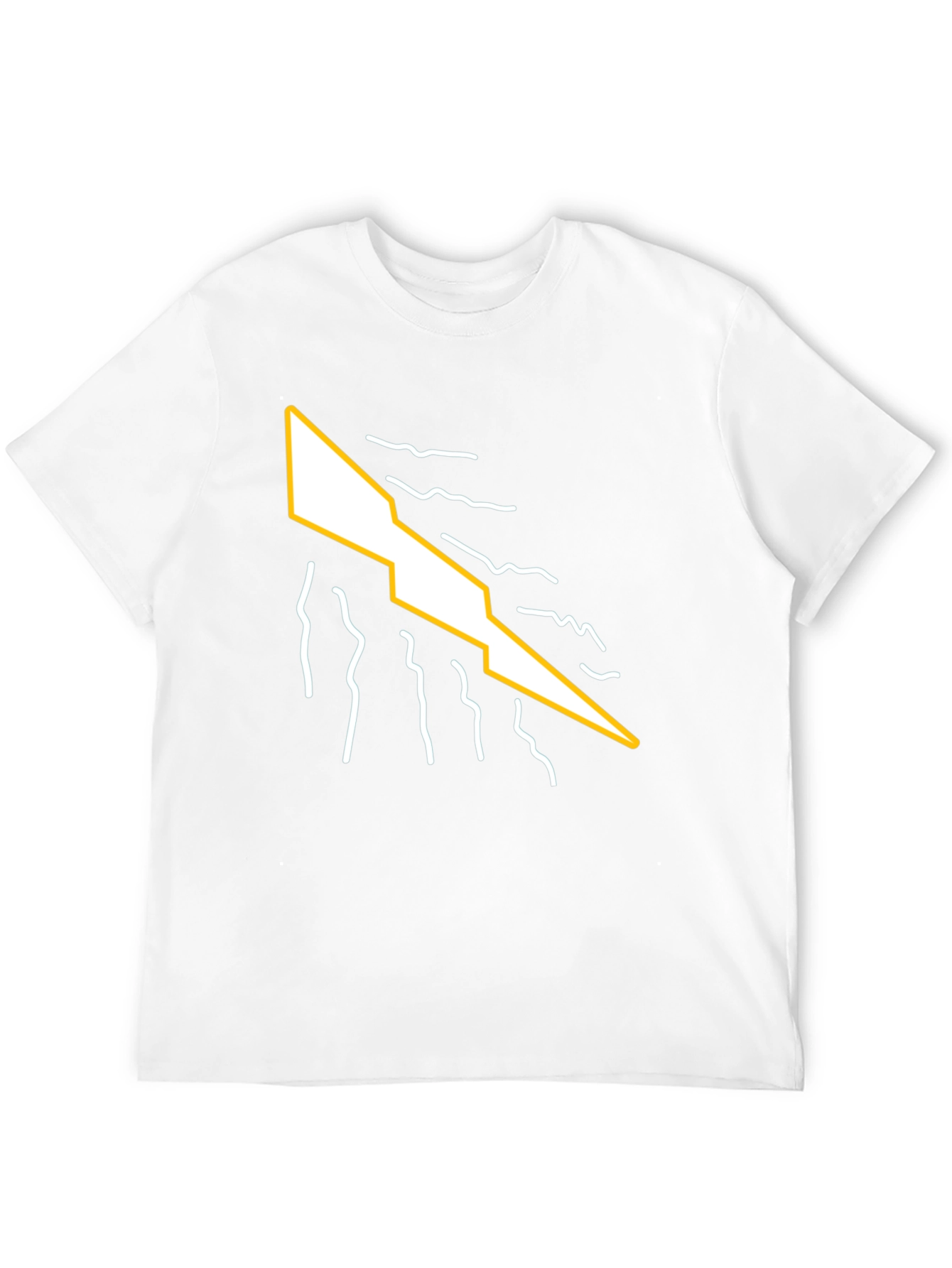 Abstract Lightning Bolt Graphic Tee - Modern Style