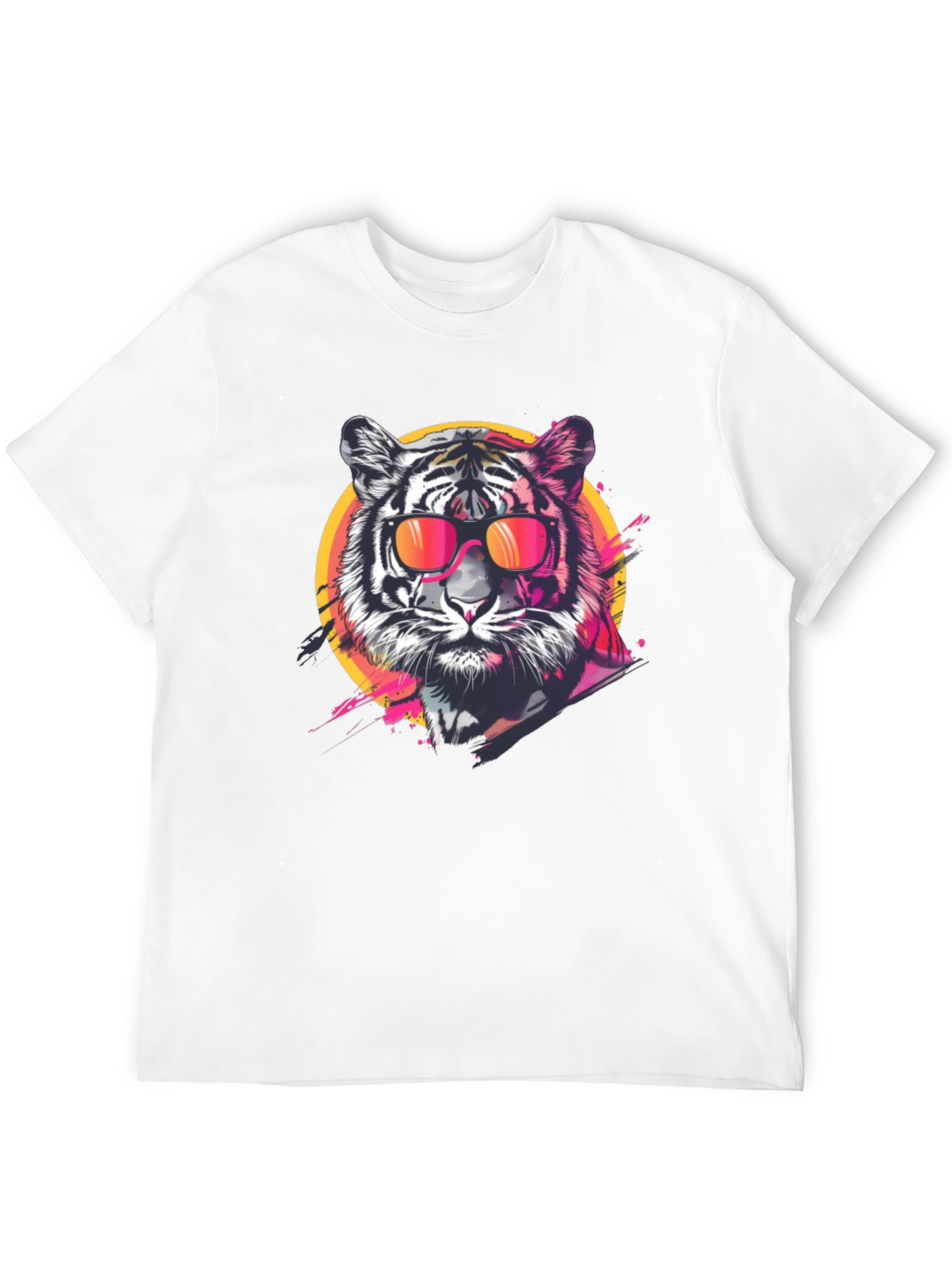 Cool Tiger Graphic Tee - Black Casual T-Shirt