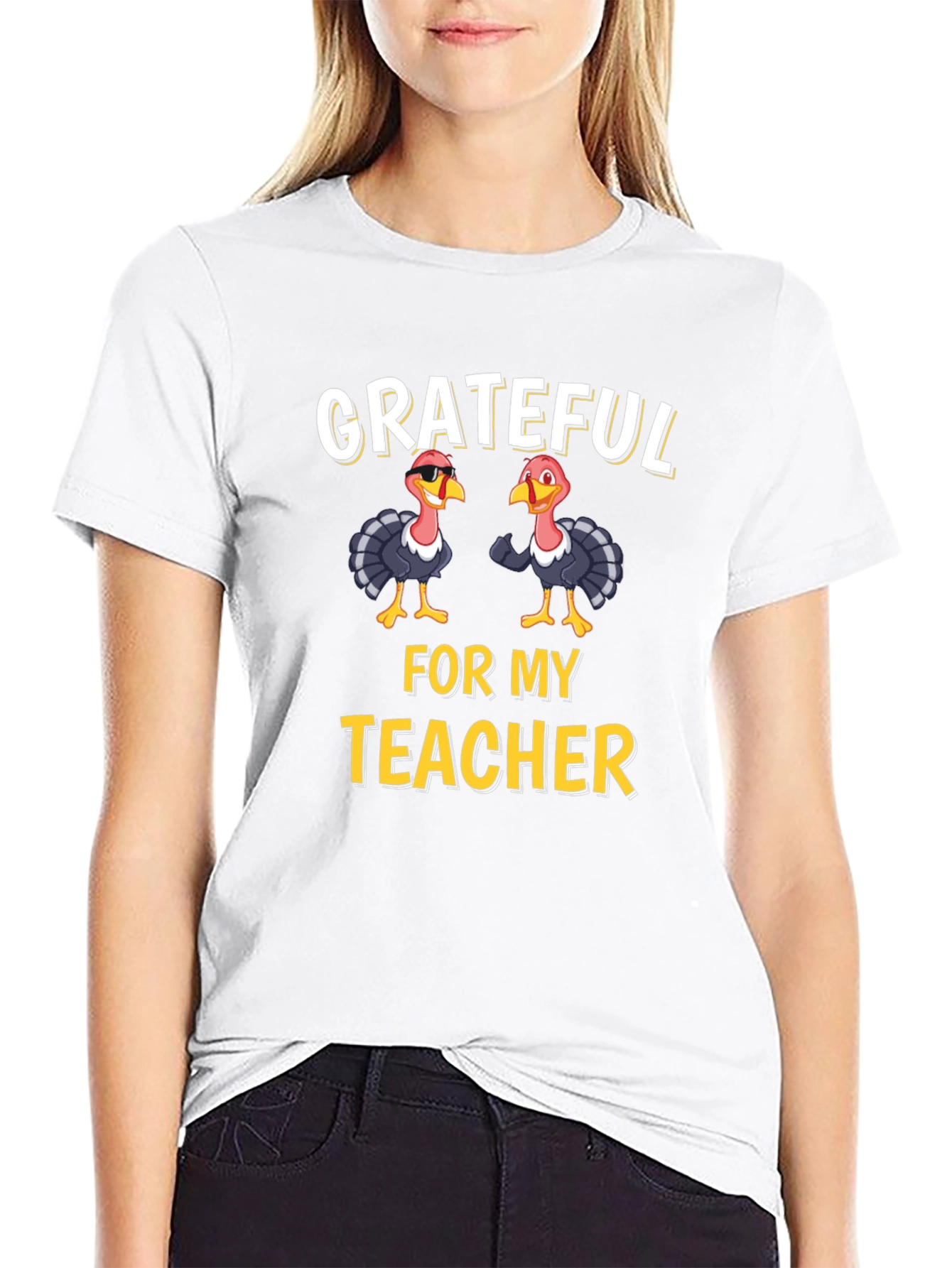 Grateful for My Teacher Thanksgiving T-Shirt