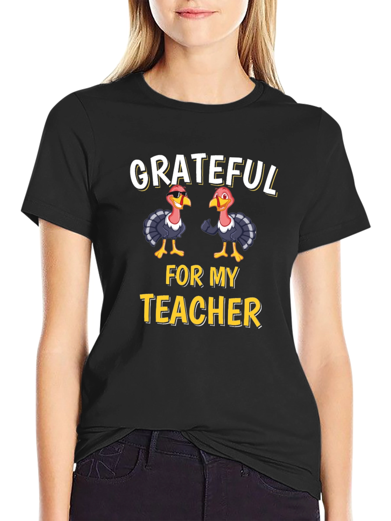 Grateful for My Teacher Thanksgiving T-Shirt