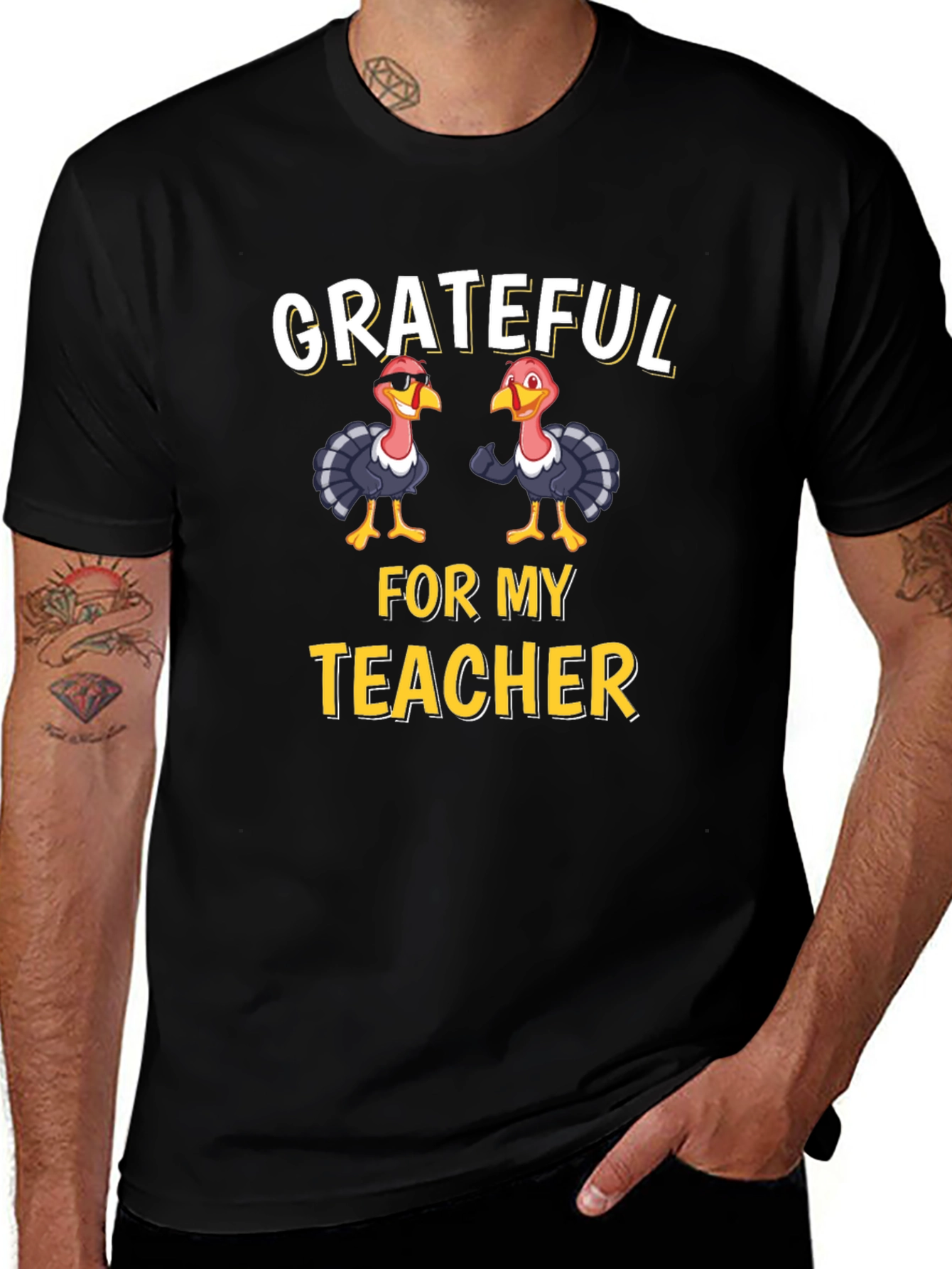 Grateful for My Teacher Thanksgiving T-Shirt