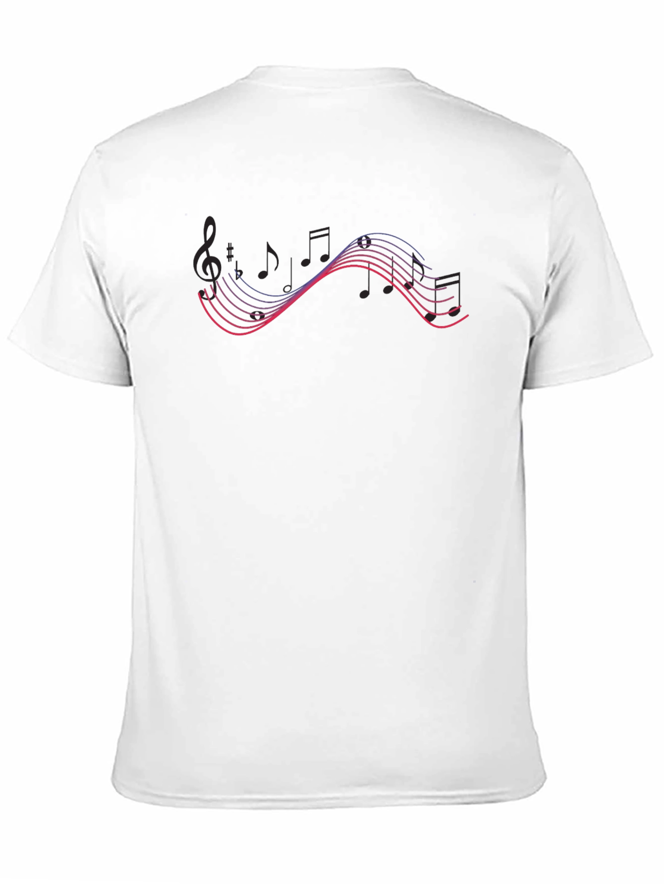 Musical Notes Graphic Tee - Stylish Black T-Shirt