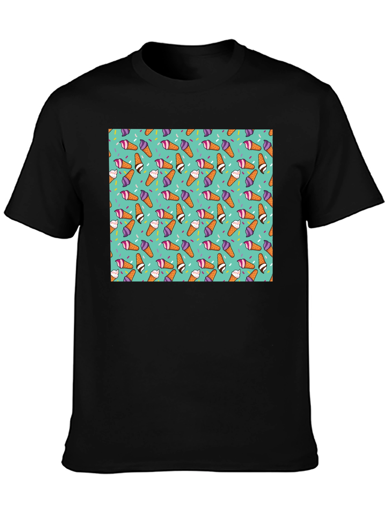 Ice Cream Cone Pattern T-Shirt