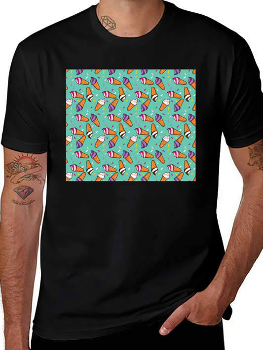 Ice Cream Cone Pattern T-Shirt