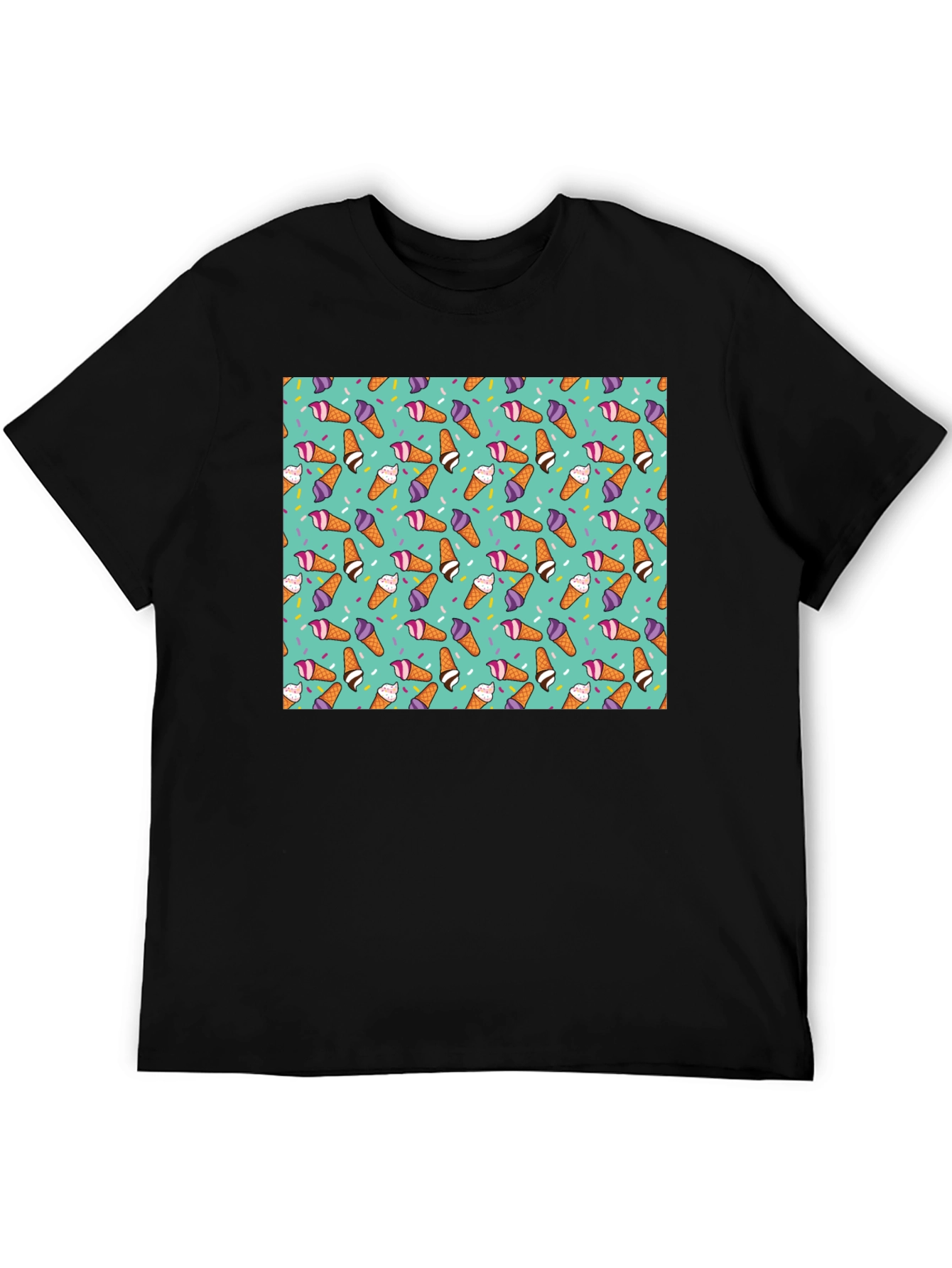 Ice Cream Cone Pattern T-Shirt
