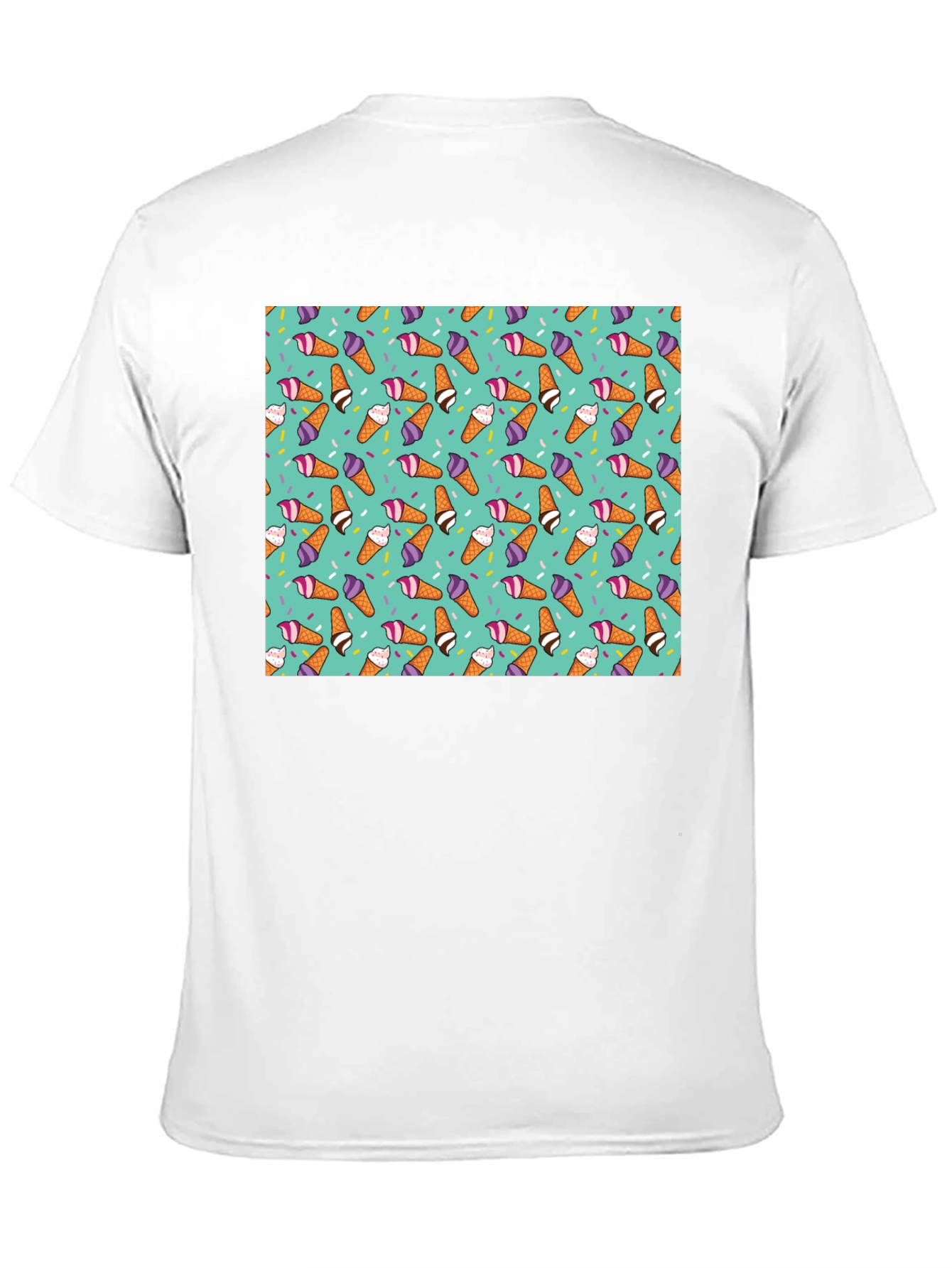 Ice Cream Cone Pattern T-Shirt