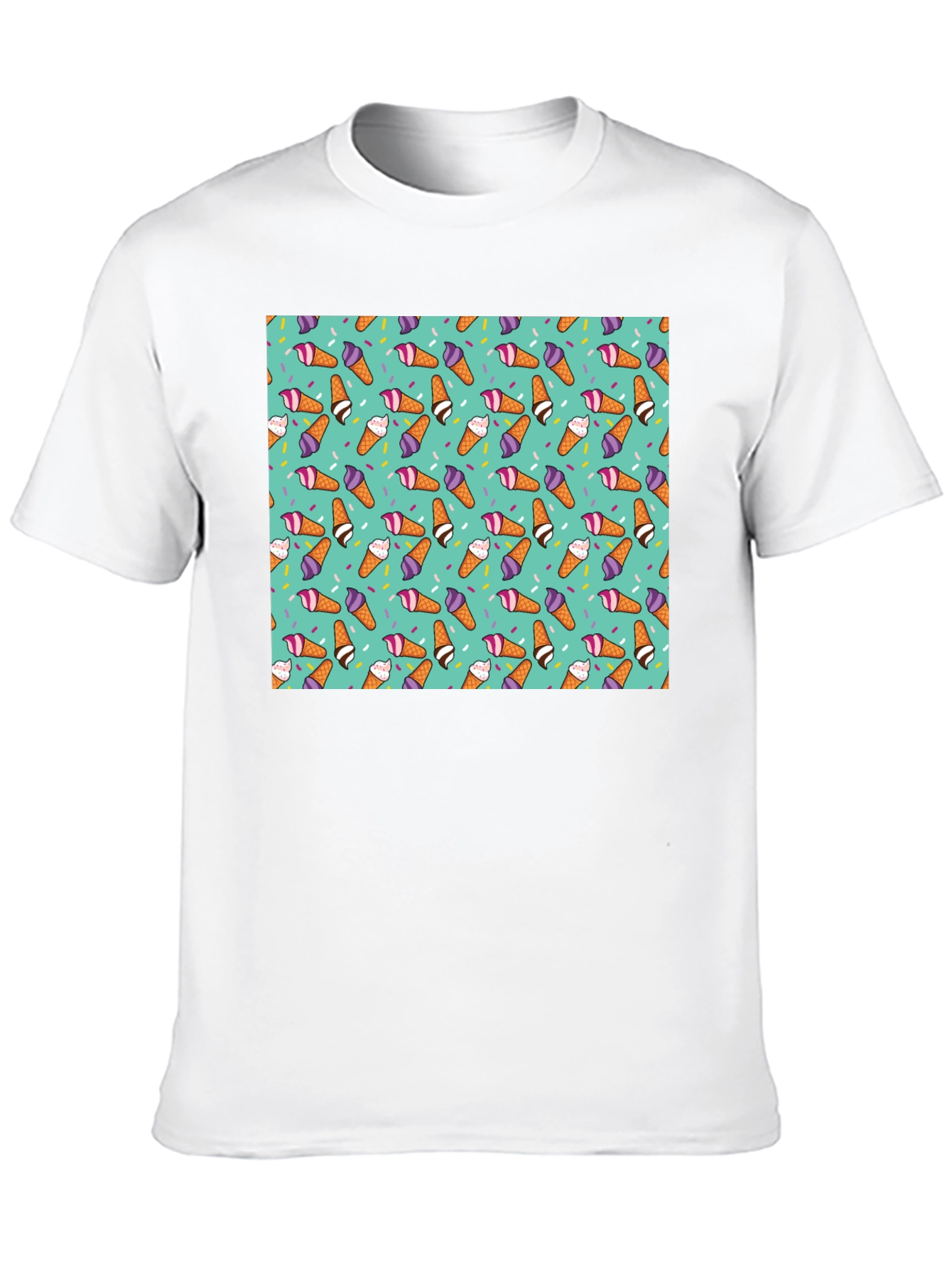 Ice Cream Cone Pattern T-Shirt
