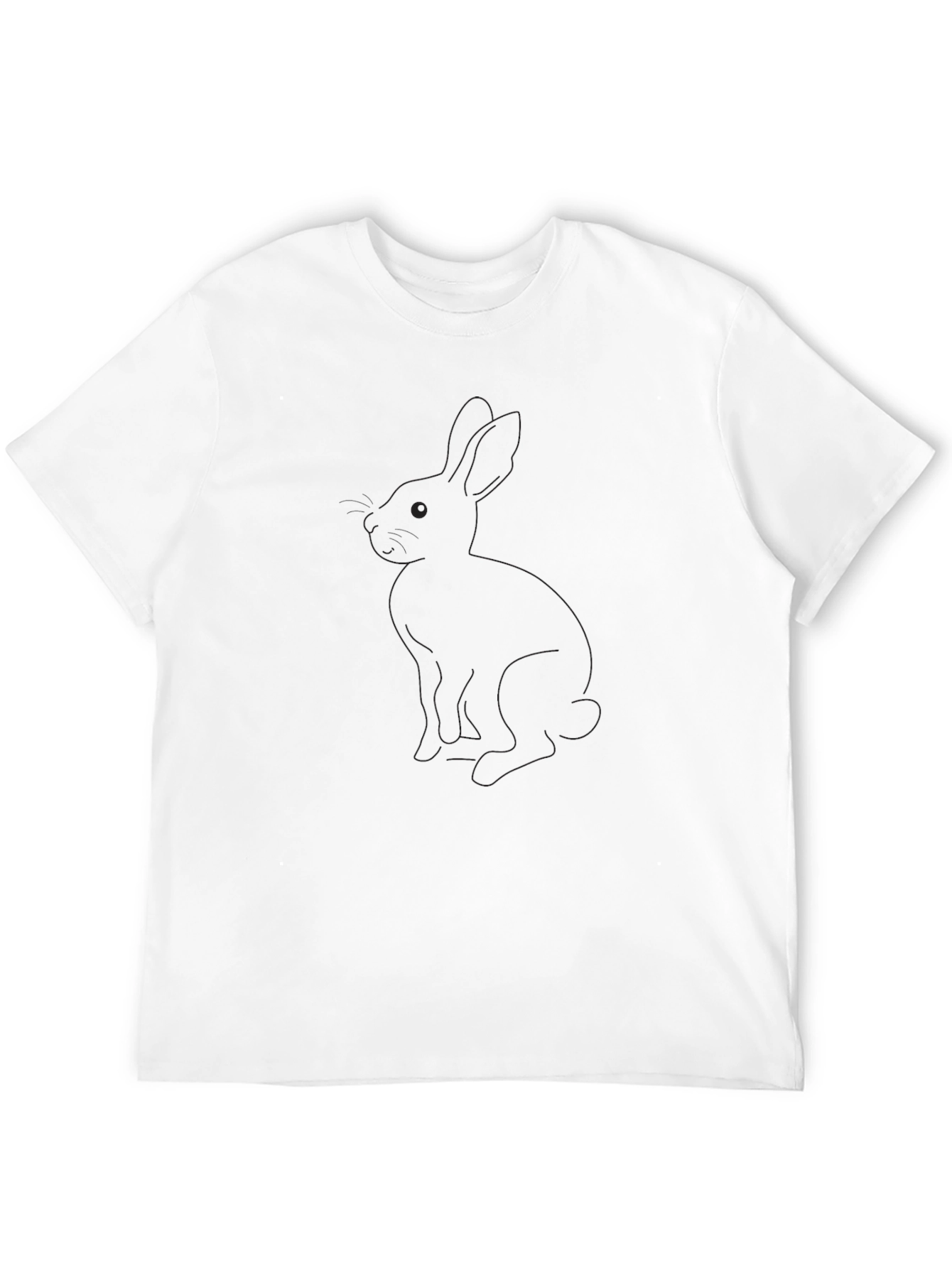 Black T-Shirt with Subtle Rabbit Design
