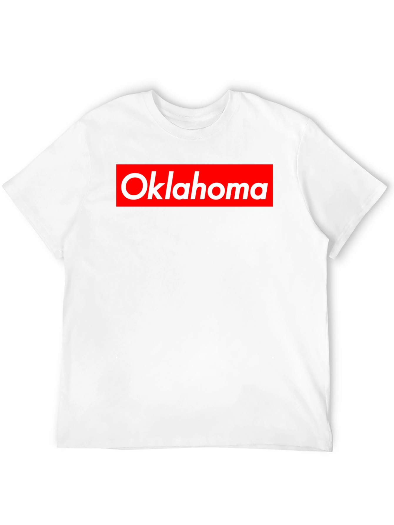 Oklahoma Tee - Red and White Logo on Black