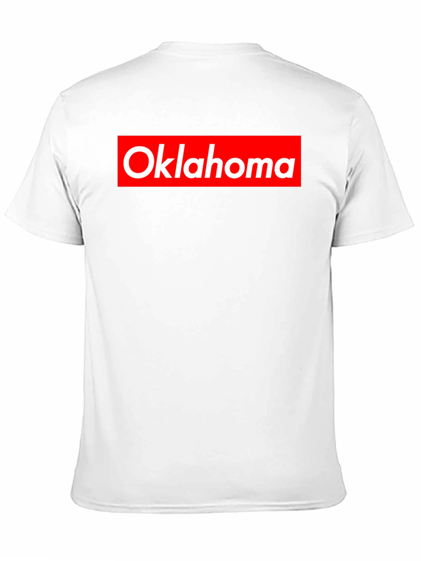 Oklahoma Tee - Red and White Logo on Black