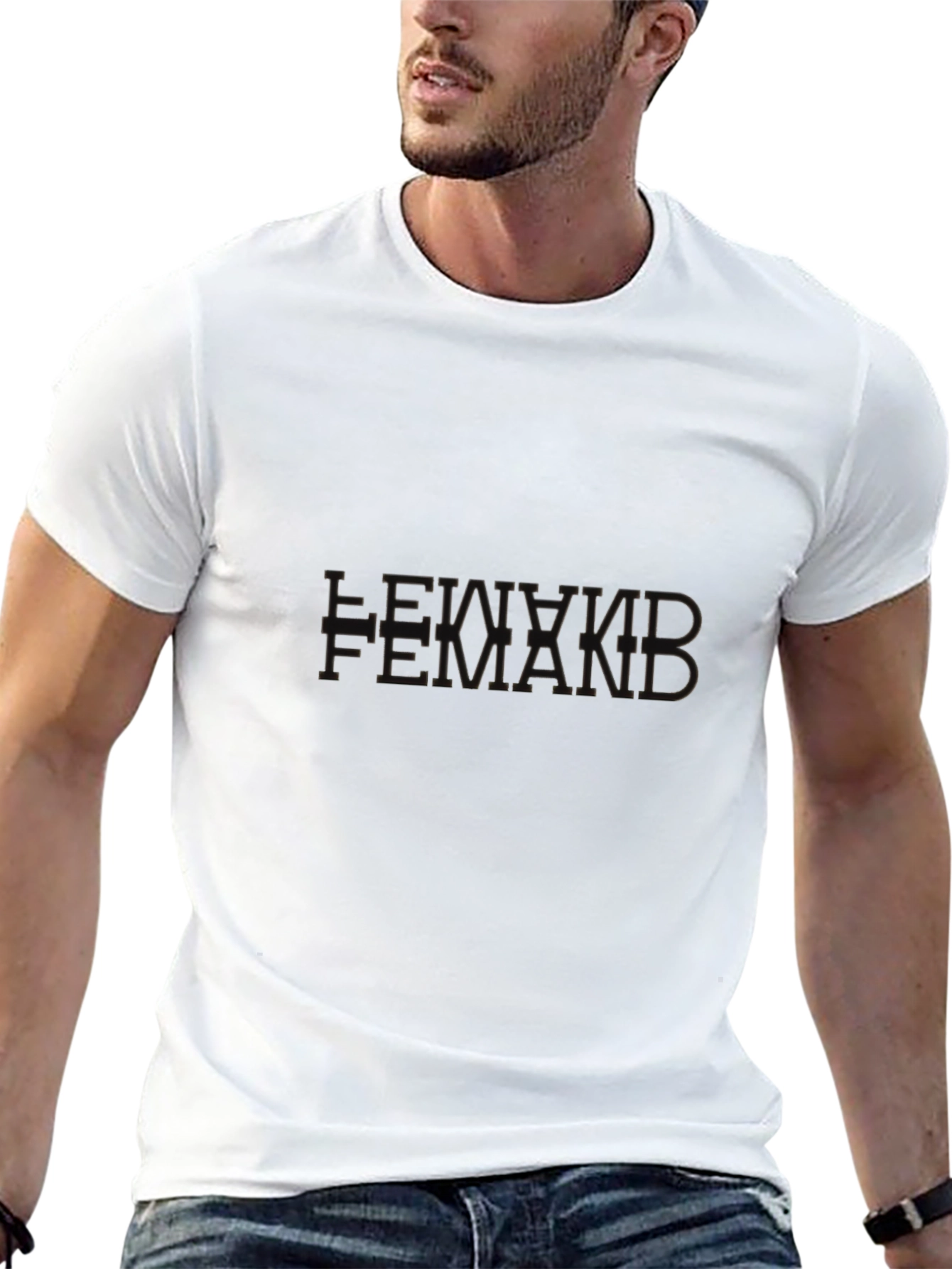 Black Graphic Tee:  LEWMKID FEMAKID Design