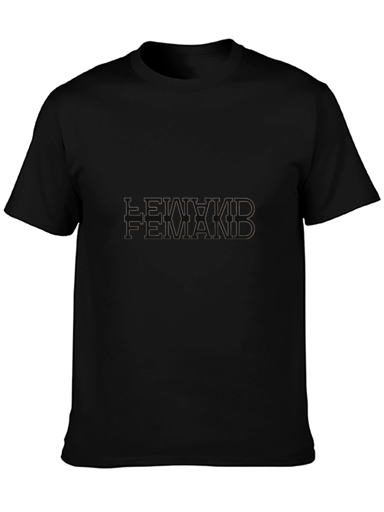 Black Graphic Tee:  LEWMKID FEMAKID Design
