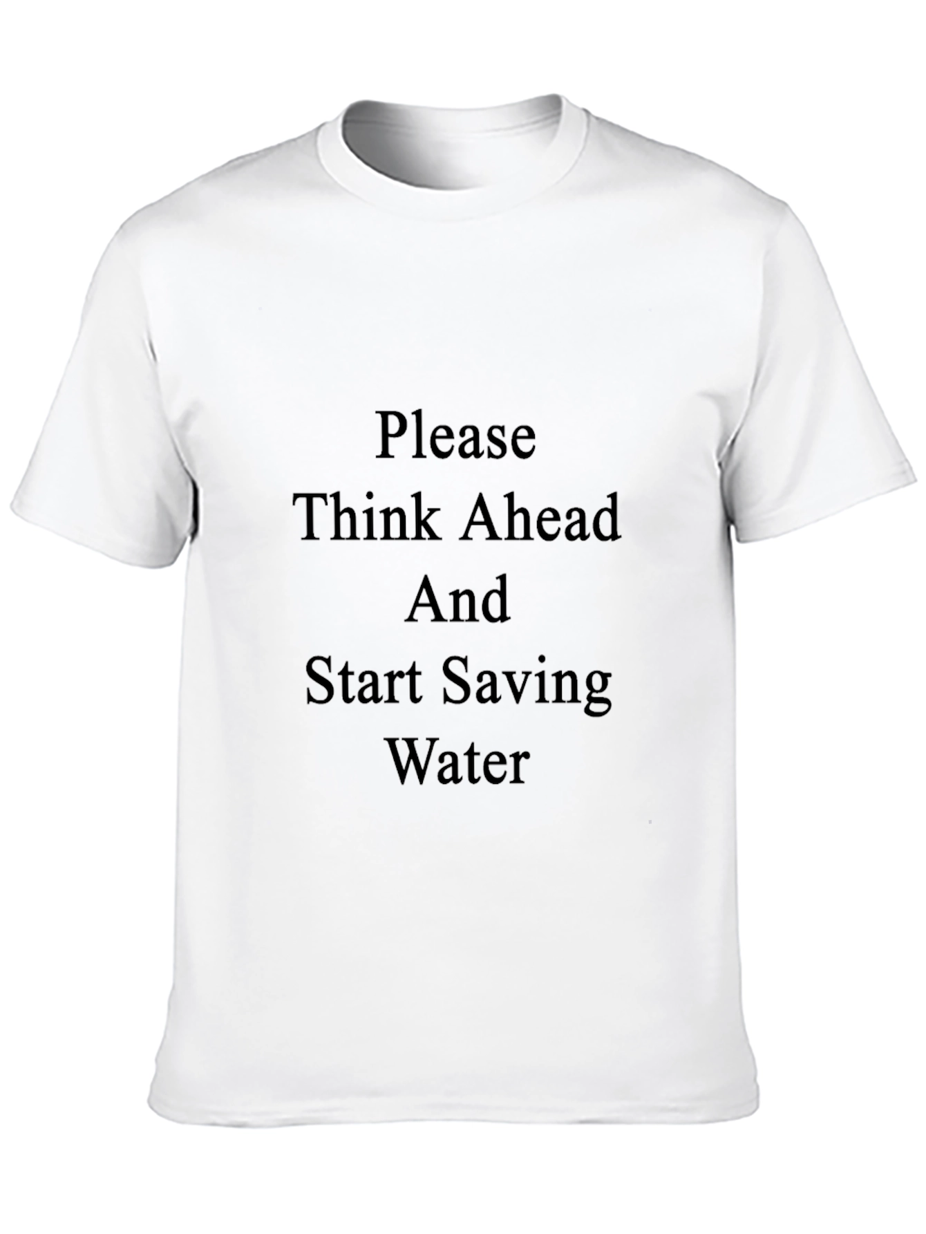 Think Ahead Water Conservation Black T-Shirt
