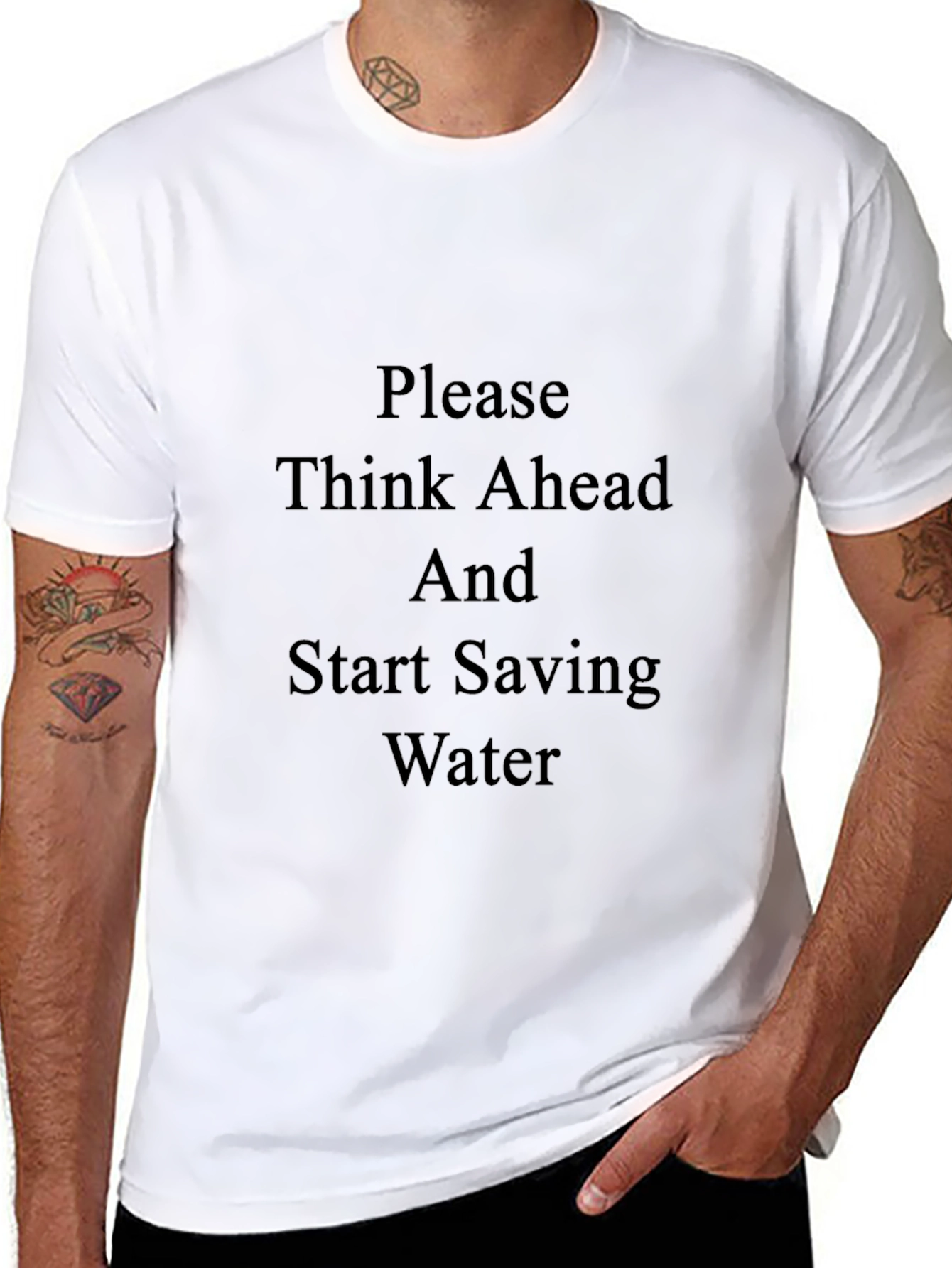 Think Ahead Water Conservation Black T-Shirt