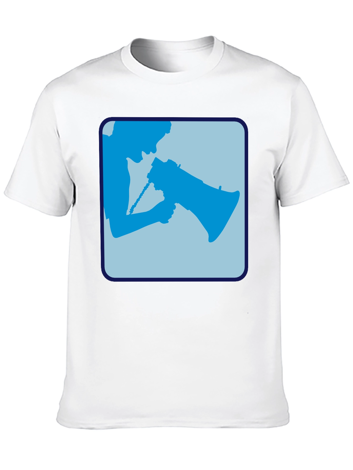 Megaphone Graphic Tee - Bold Black Cotton Shirt