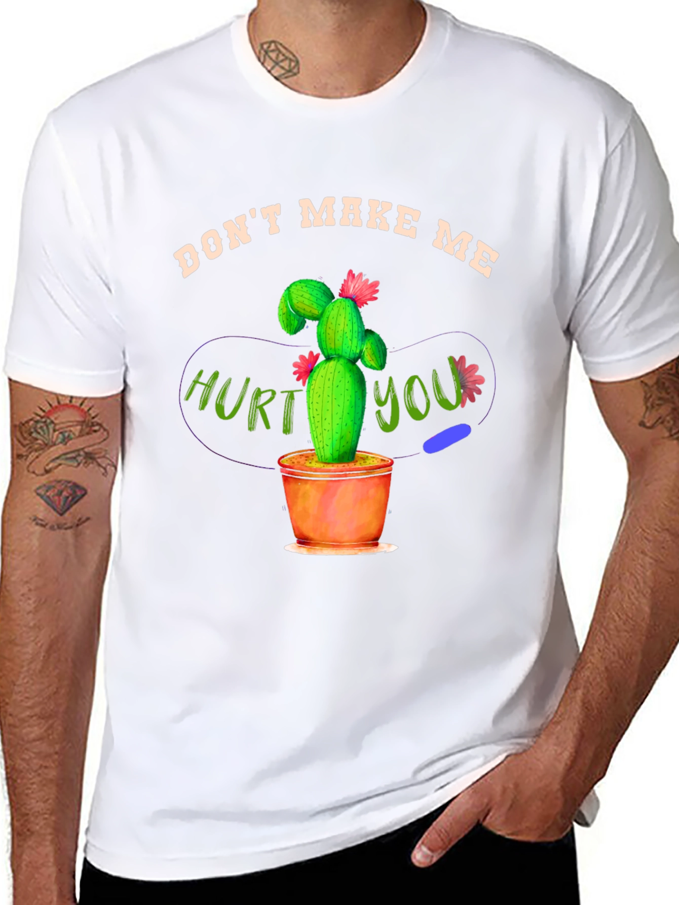 Dont Make Me Hurt You Cactus T-Shirt