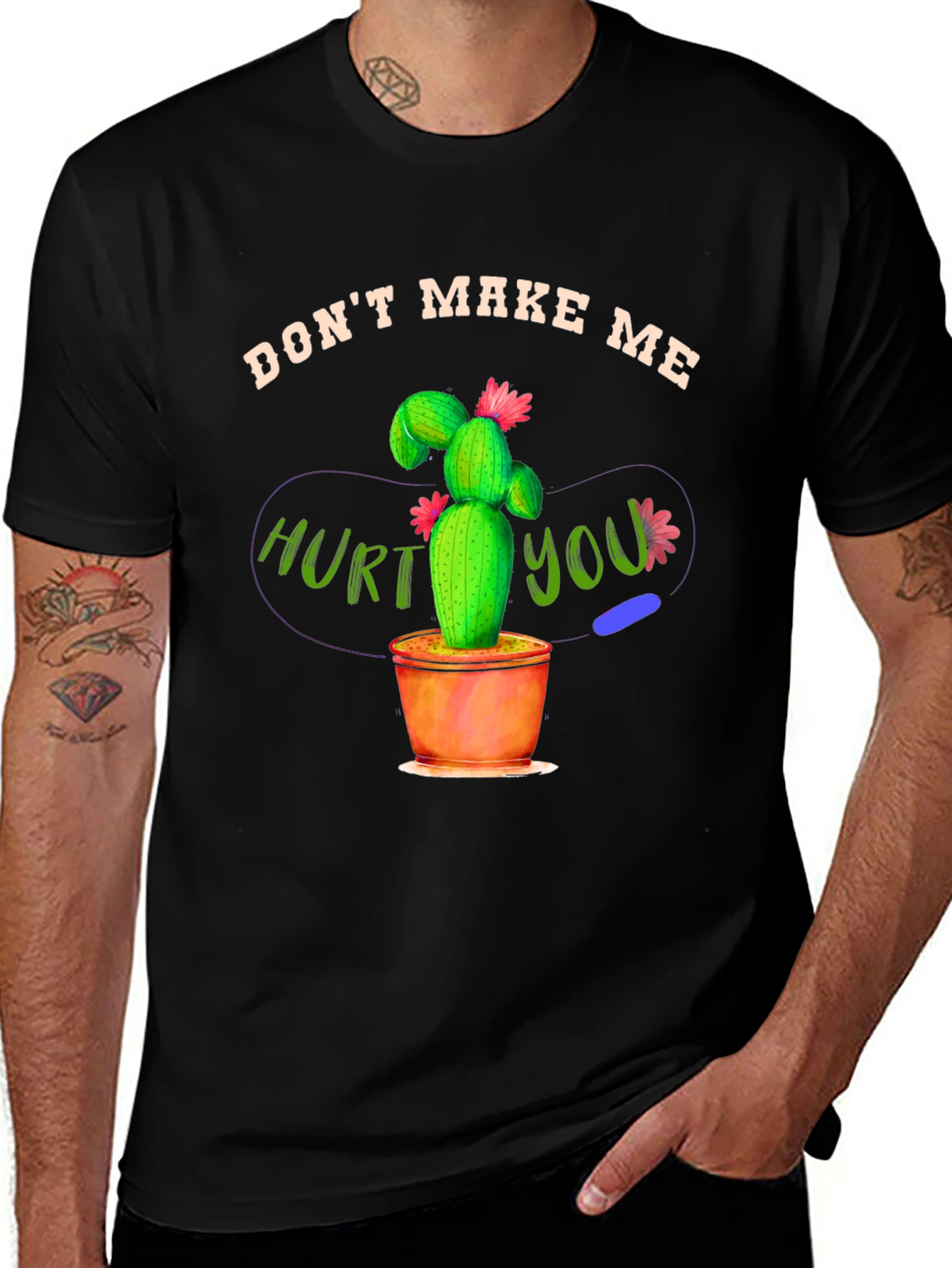 Dont Make Me Hurt You Cactus T-Shirt