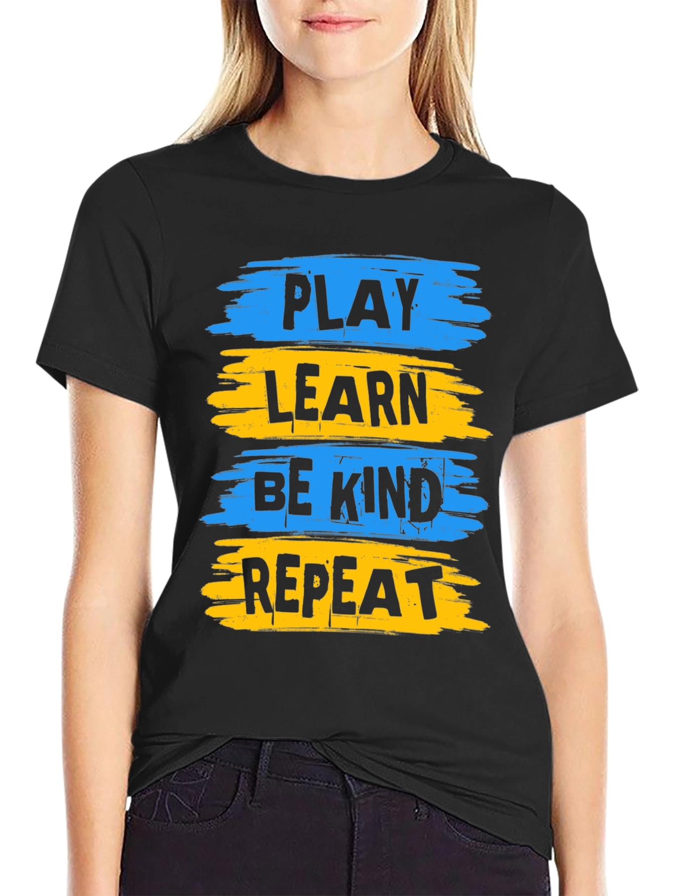 Play Learn Be Kind Repeat Graphic Tee