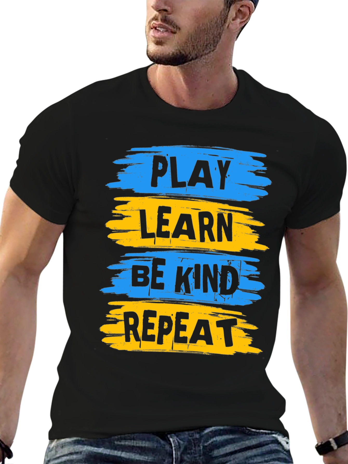 Play Learn Be Kind Repeat Graphic Tee