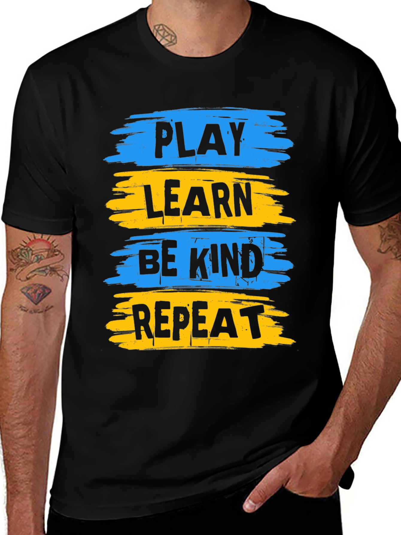 Play Learn Be Kind Repeat Graphic Tee