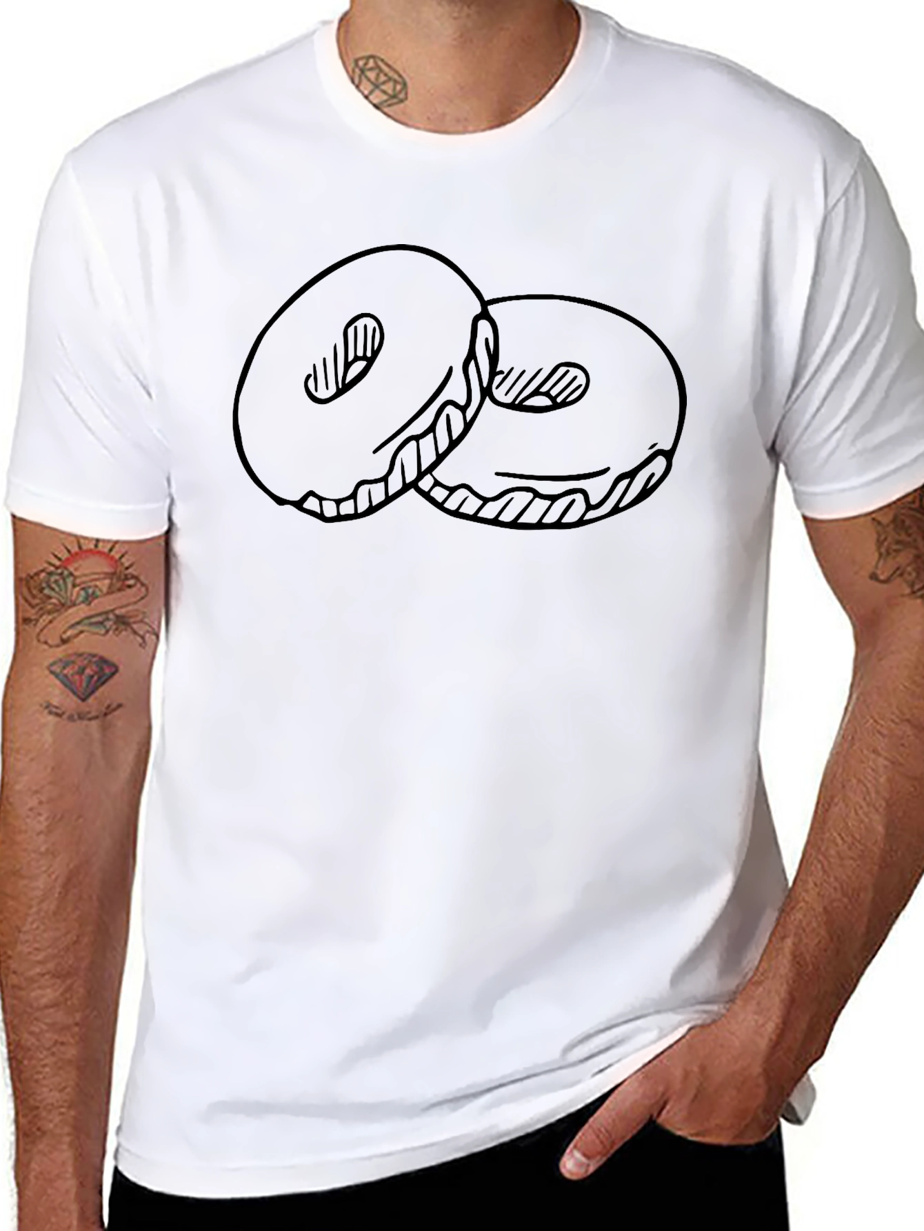 Donut Graphic T-Shirt - Unisex Crew Neck Tee