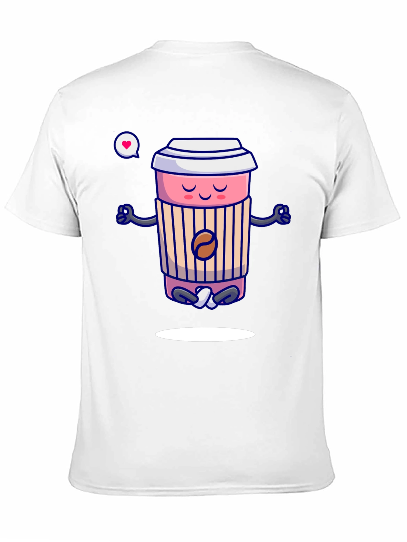 Zen Coffee Cup T-Shirt - Meditating Beverage Tee