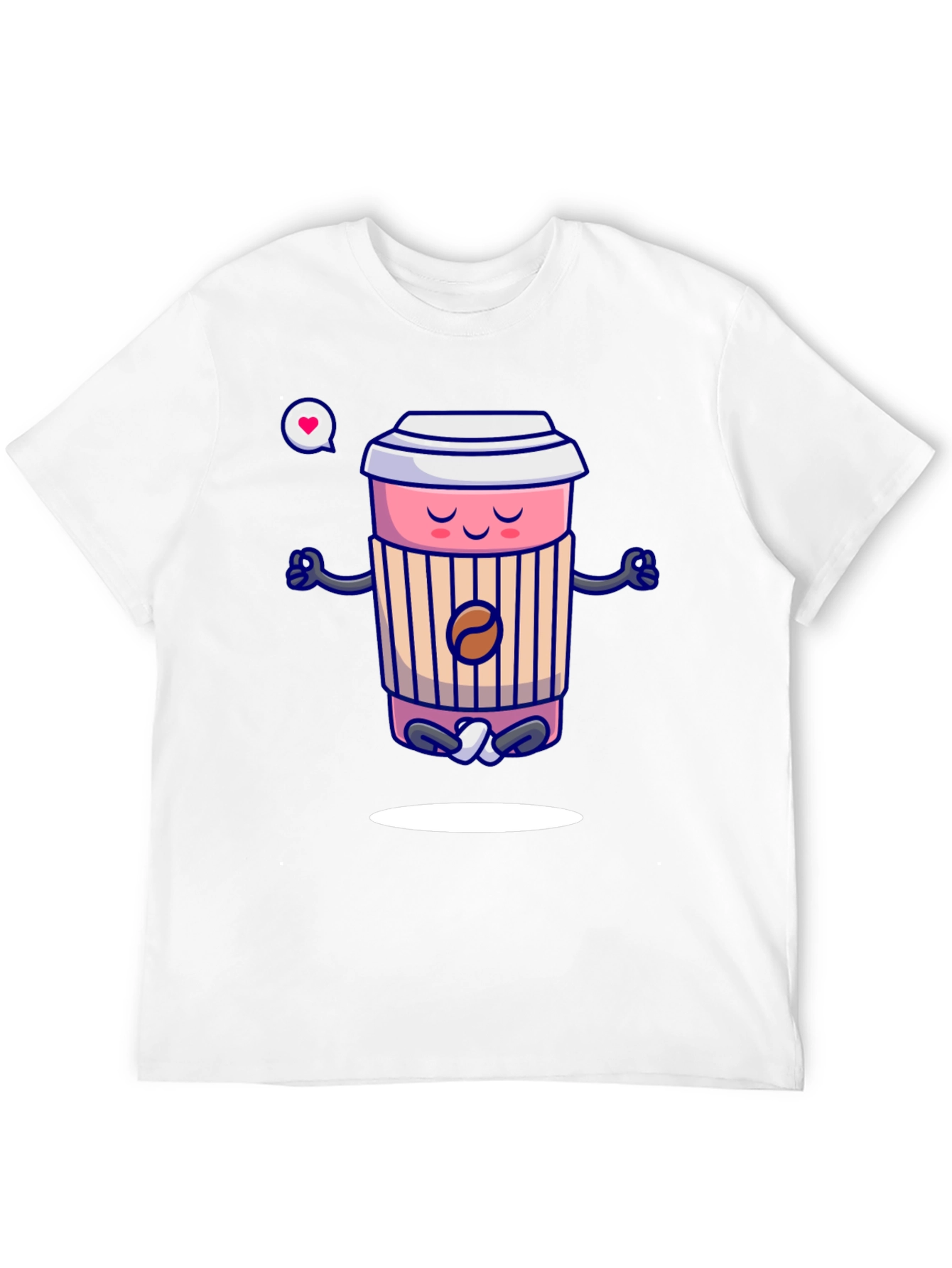 Zen Coffee Cup T-Shirt - Meditating Beverage Tee