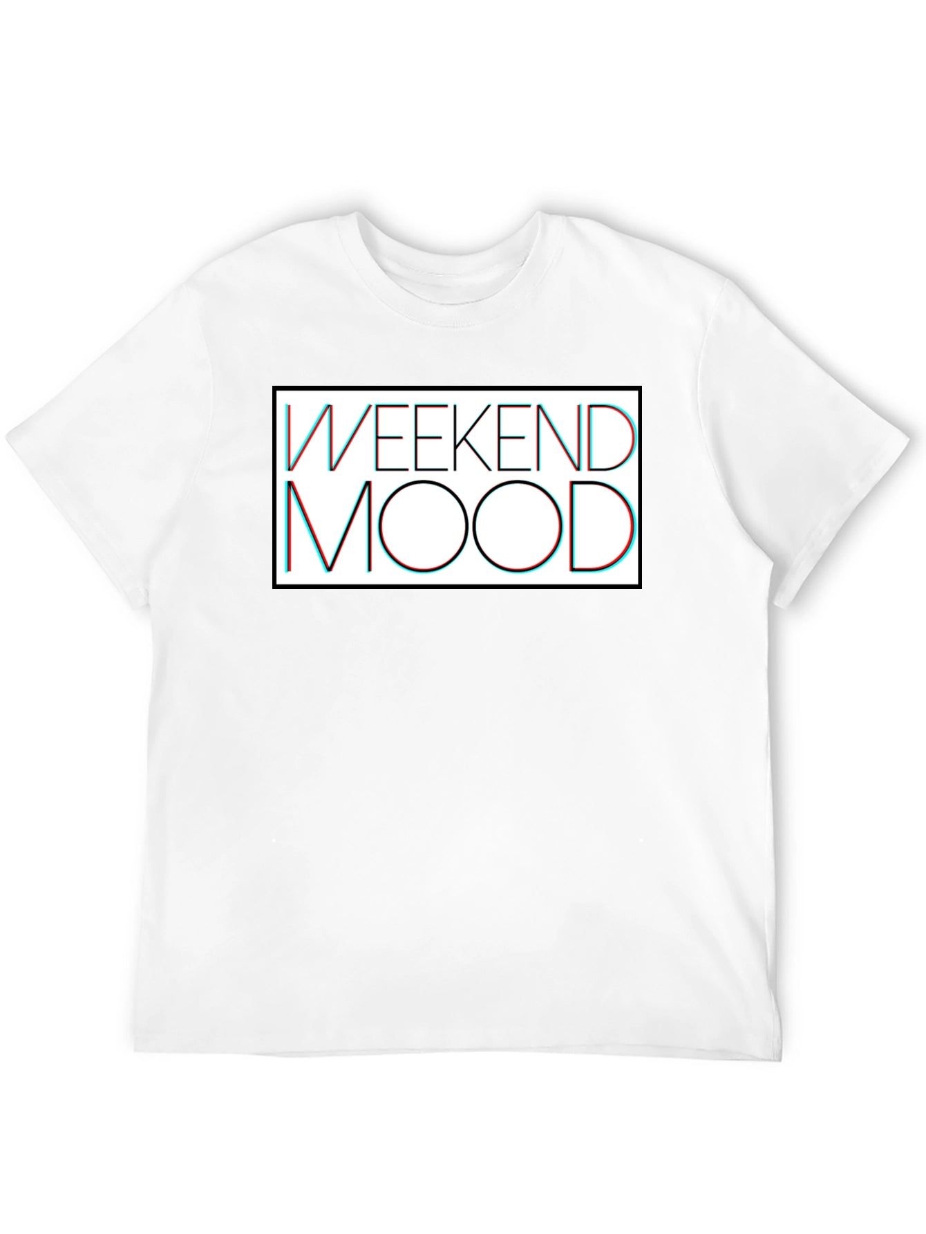 Weekend Mood Graphic Tee - Casual Black T-Shirt
