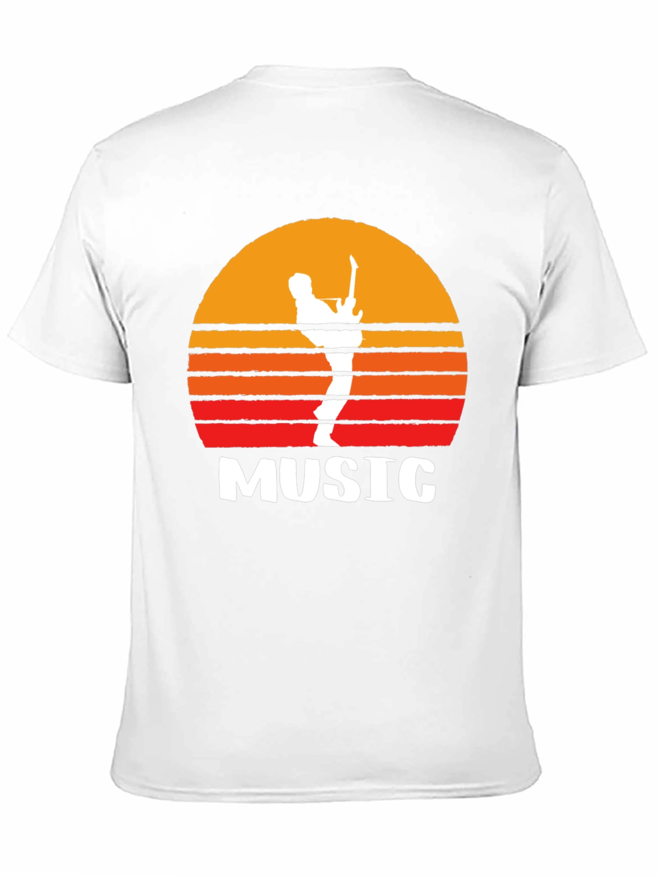 Sunset Guitarist Graphic Tee - Music Lovers T-Shirt