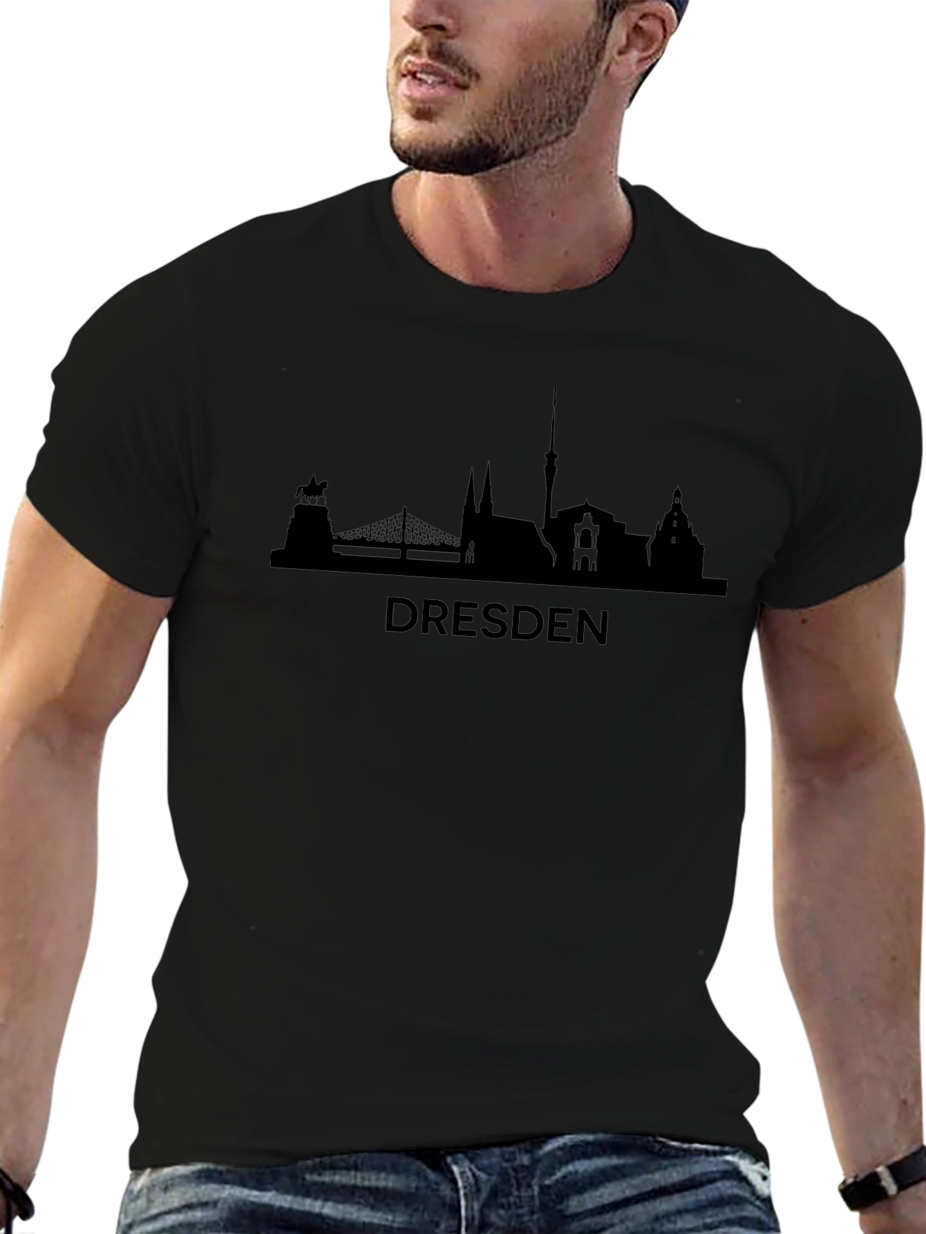 Dresden Skyline Graphic Tee - City Silhouette Shirt