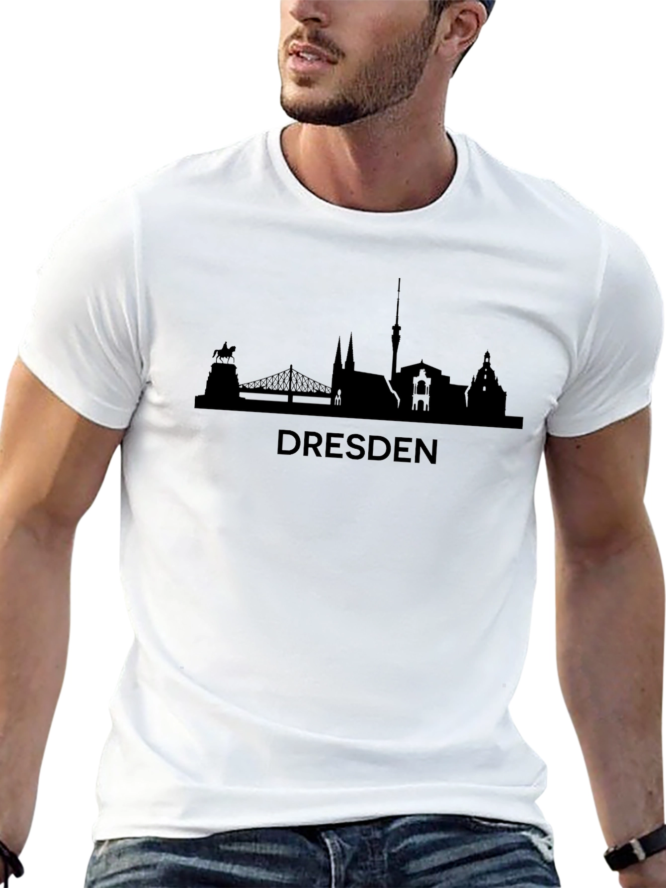 Dresden Skyline Graphic Tee - City Silhouette Shirt