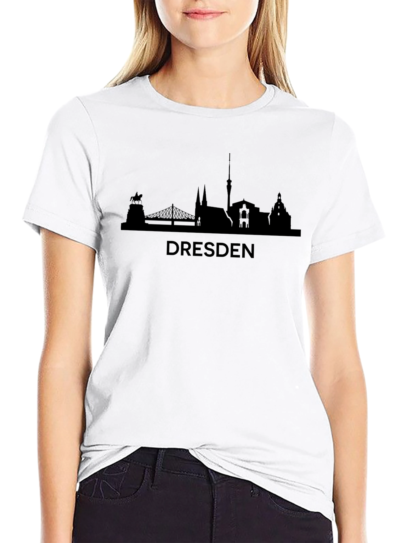 Dresden Skyline Graphic Tee - City Silhouette Shirt