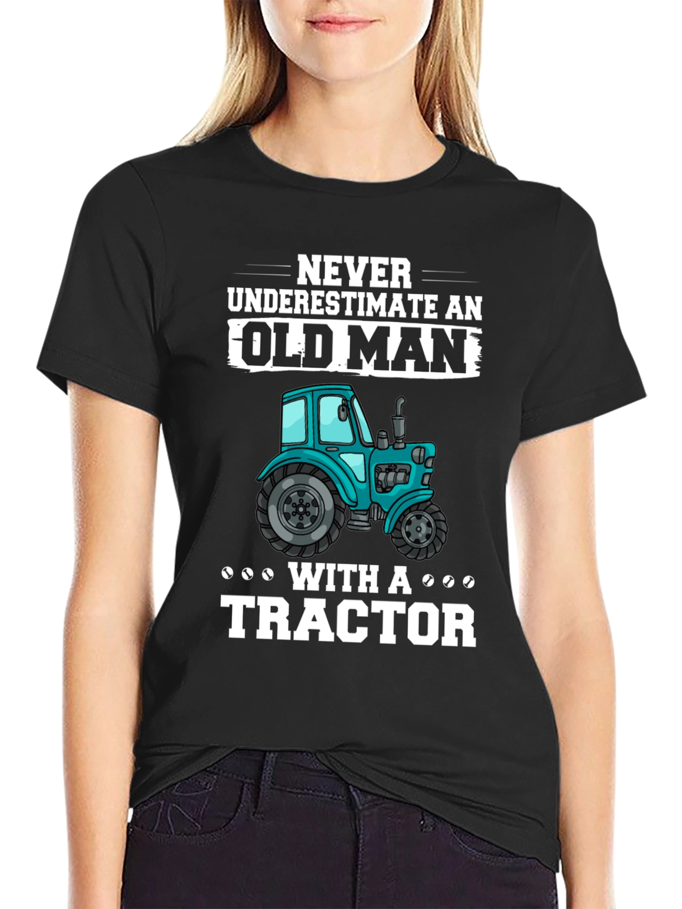 Old Man Tractor T-Shirt - Funny Farmer Gift