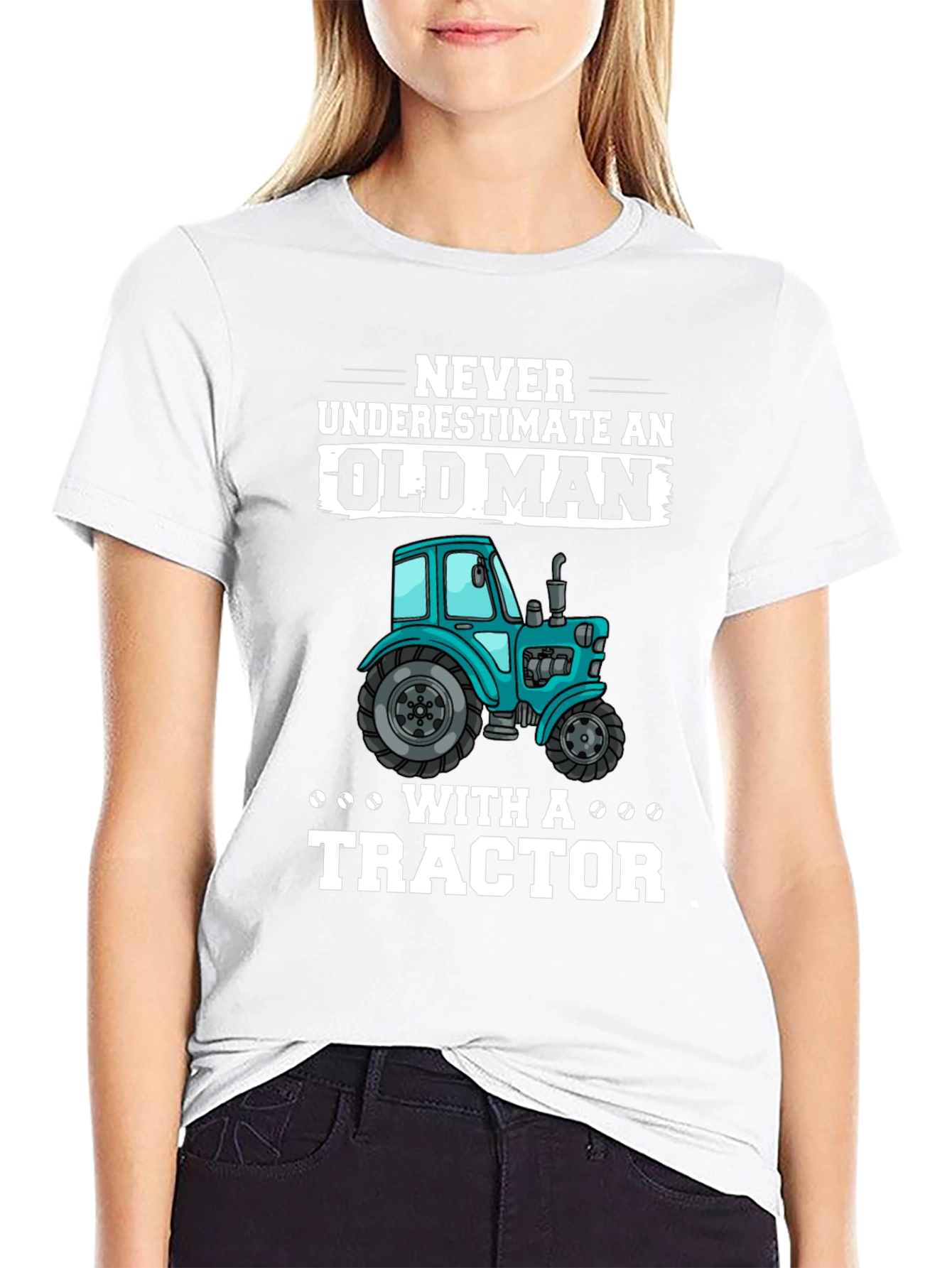Old Man Tractor T-Shirt - Funny Farmer Gift