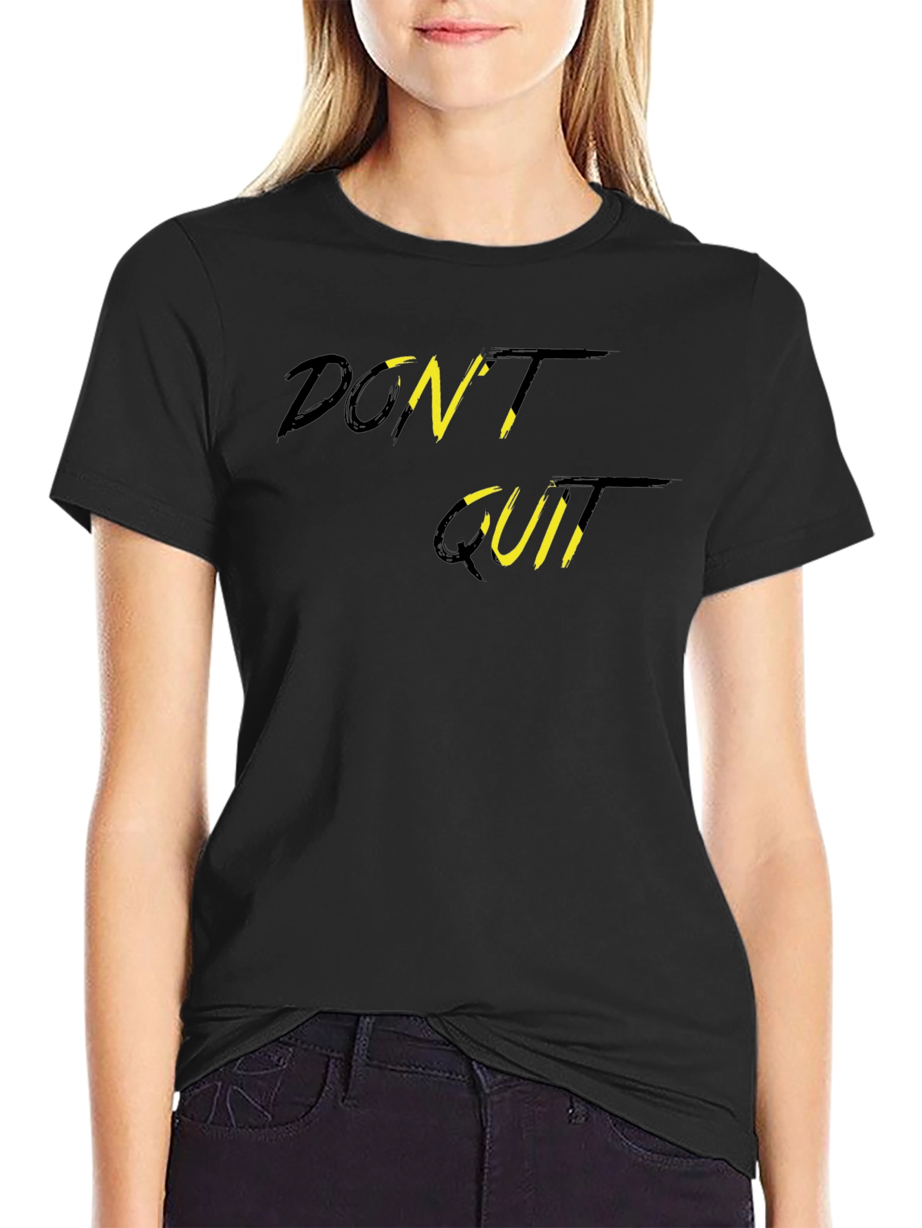 Dont Quit Graphic Tee - Motivation Black T-Shirt