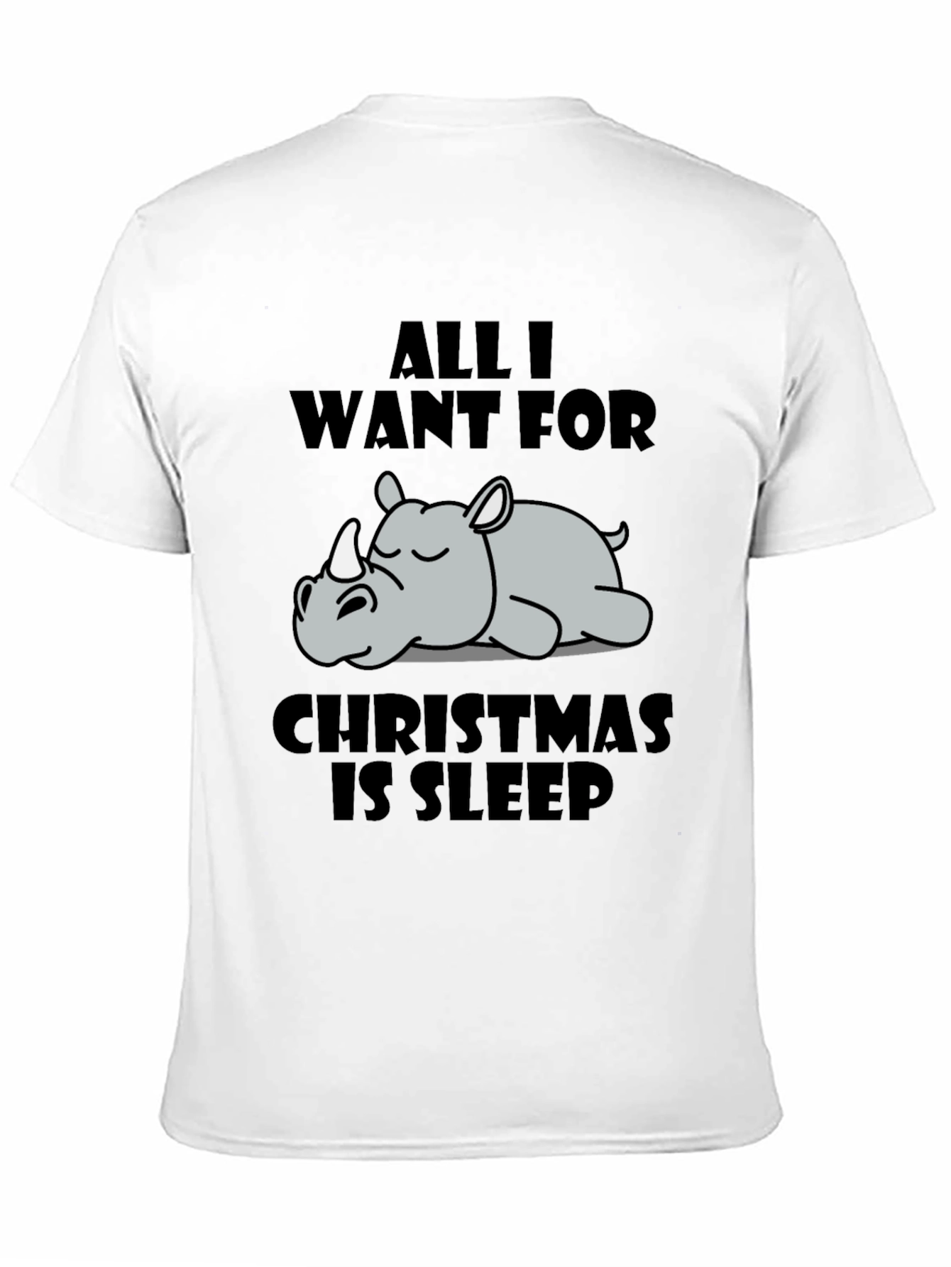 Sleepy Rhino Christmas T-Shirt