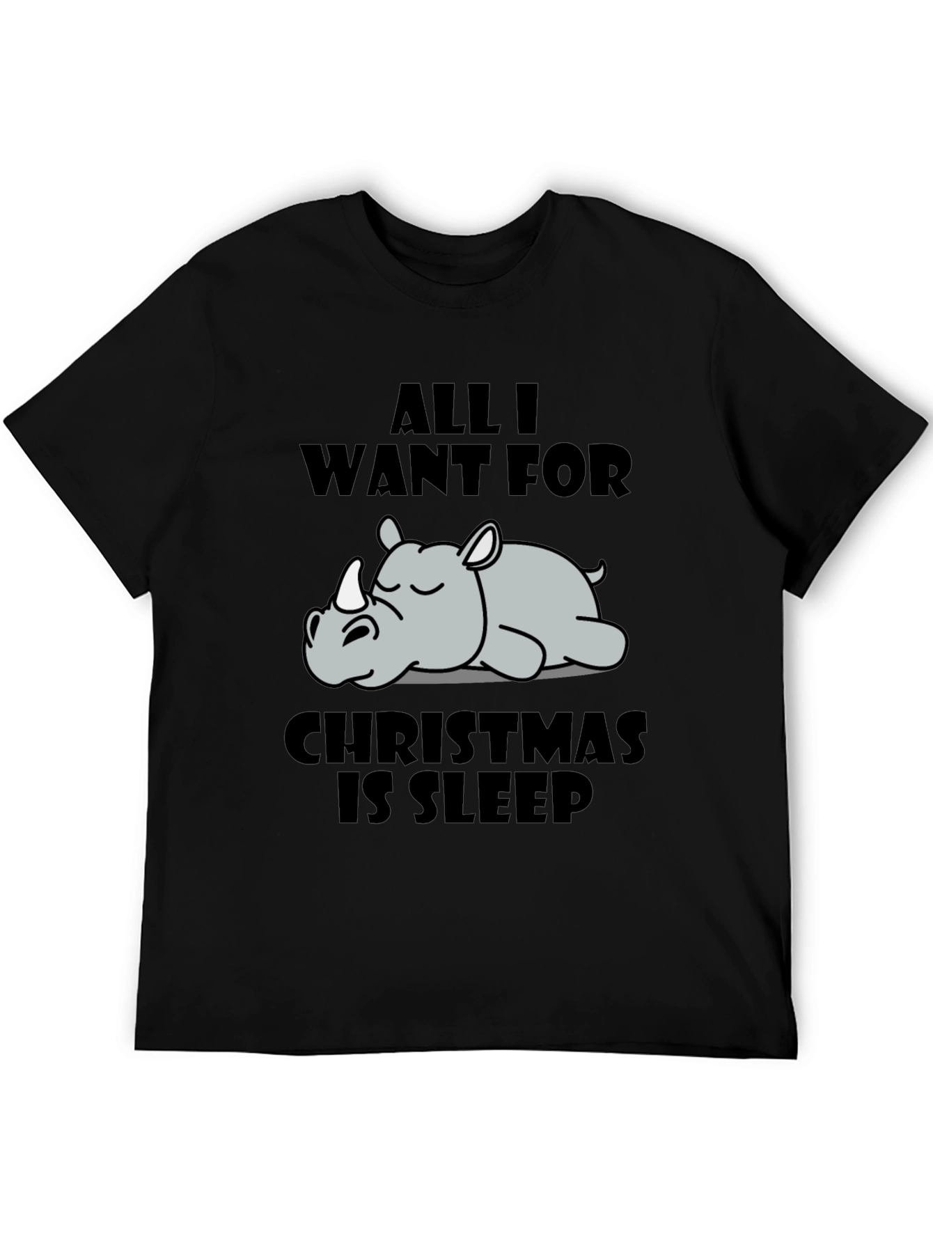 Sleepy Rhino Christmas T-Shirt