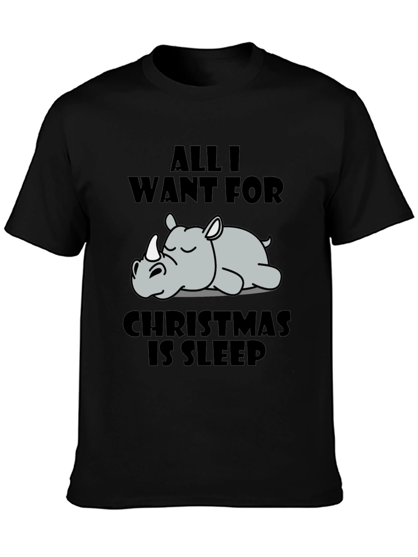 Sleepy Rhino Christmas T-Shirt