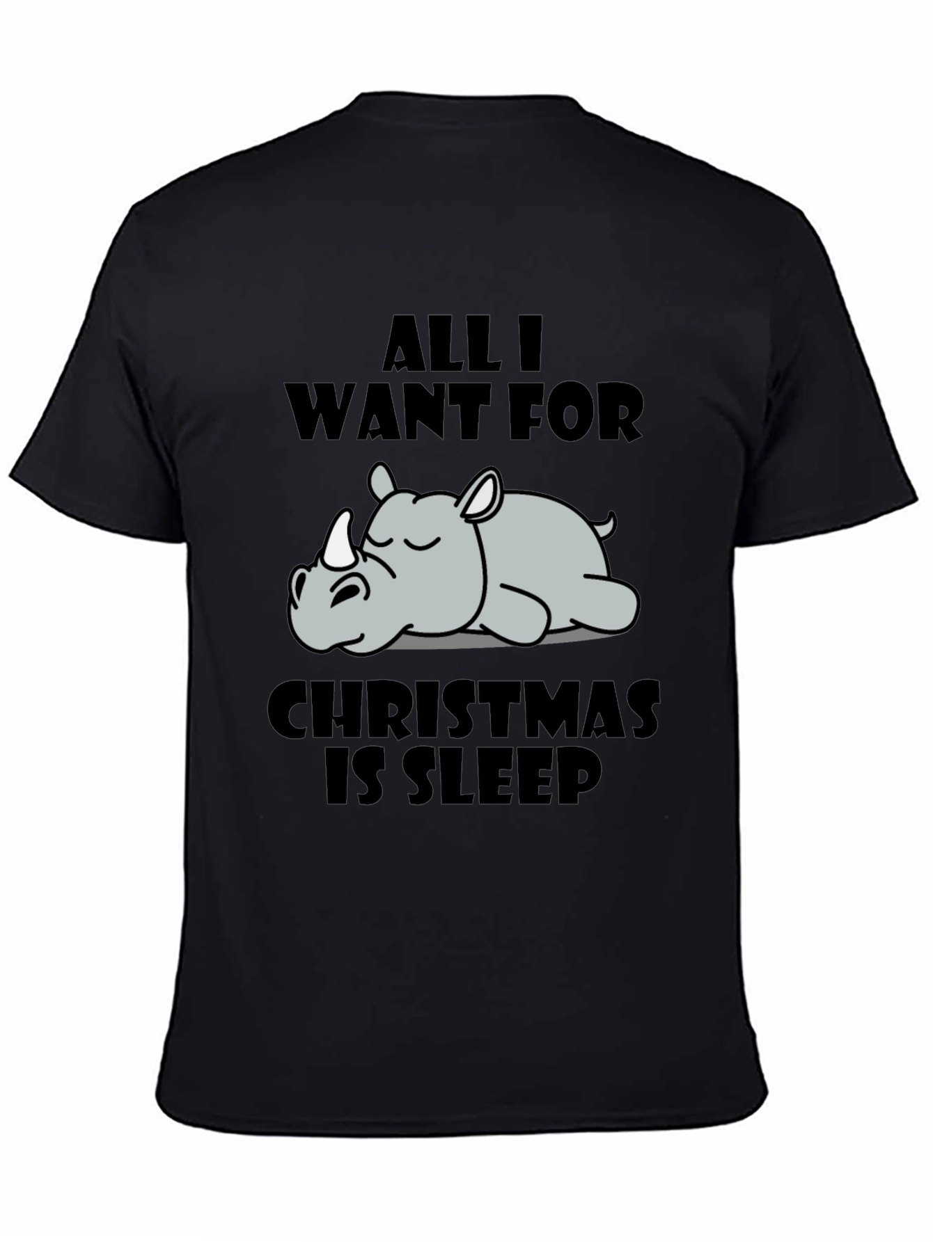 Sleepy Rhino Christmas T-Shirt