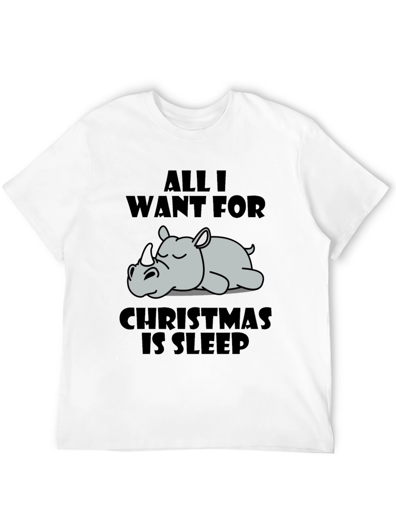 Sleepy Rhino Christmas T-Shirt
