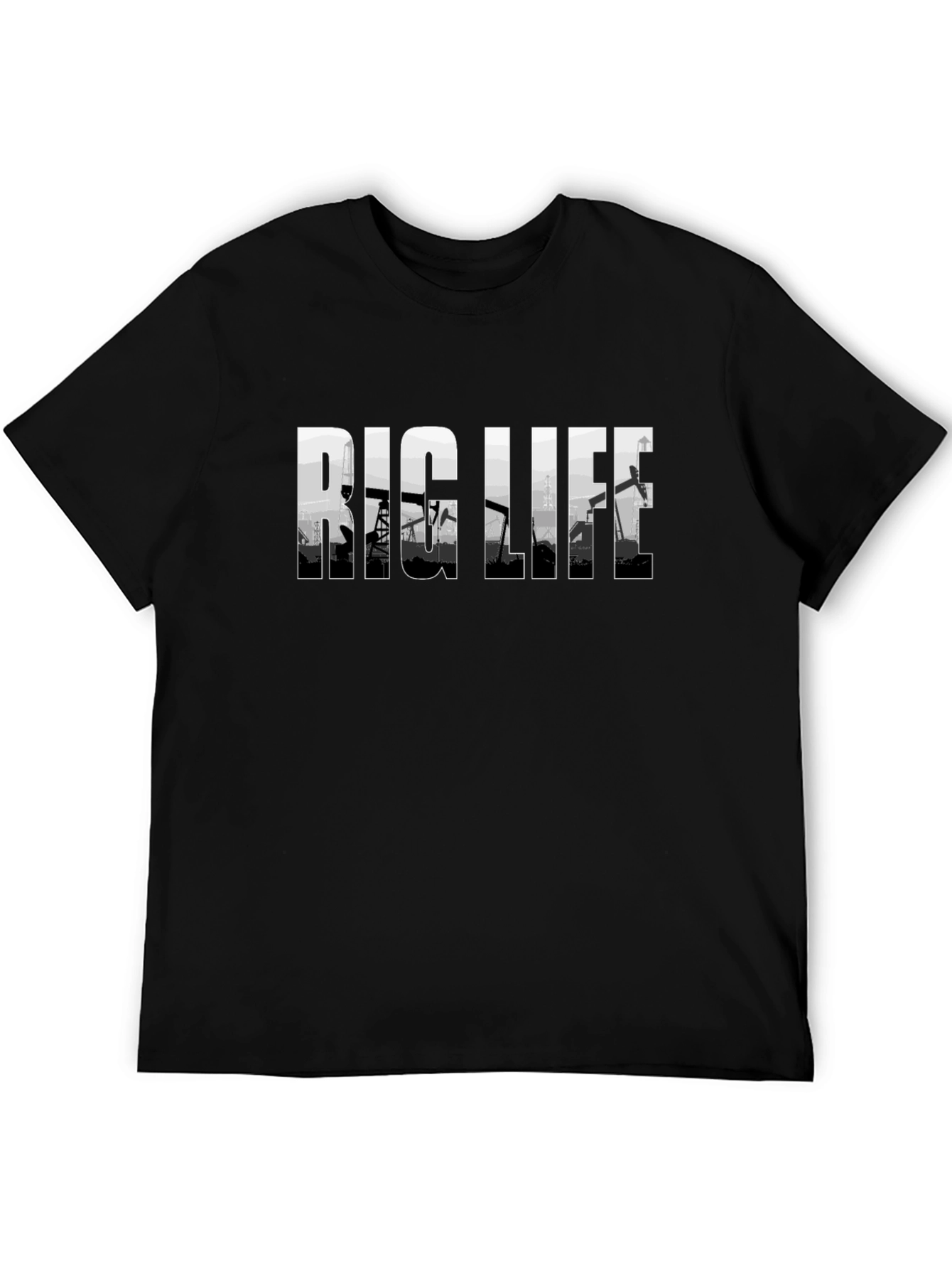 Rig Life T-Shirt - Black Oilfield Tee