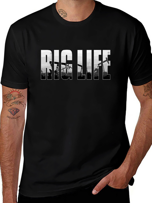 Rig Life T-Shirt - Black Oilfield Tee