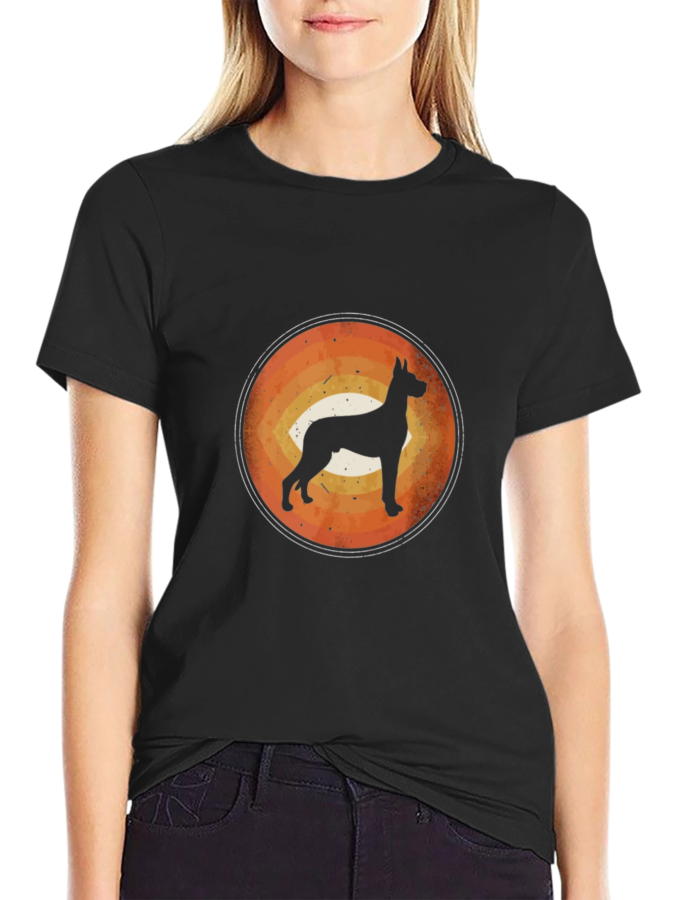 Doberman Silhouette Graphic T-Shirt