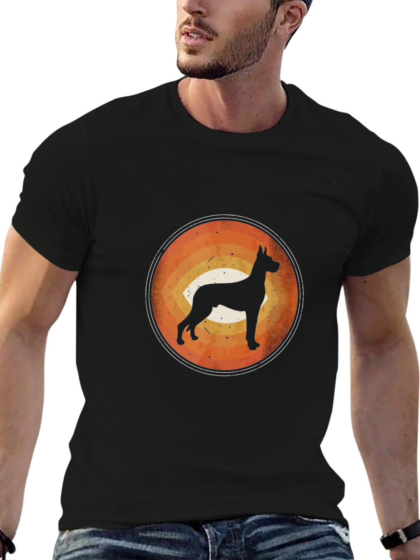 Doberman Silhouette Graphic T-Shirt