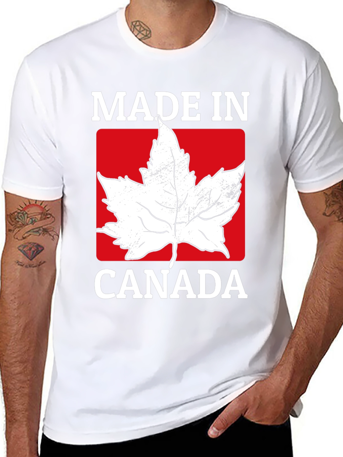 Made in Canada Maple Leaf Graphic T-Shirt