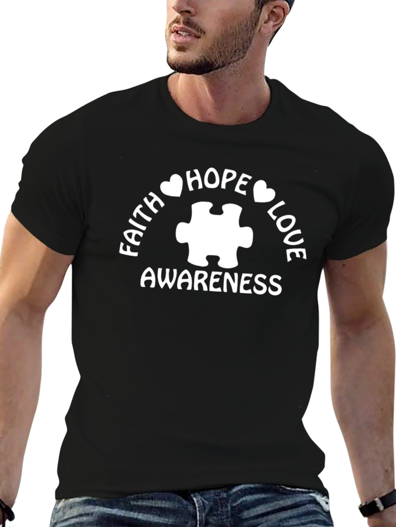 Faith Hope Love Autism Awareness T-Shirt