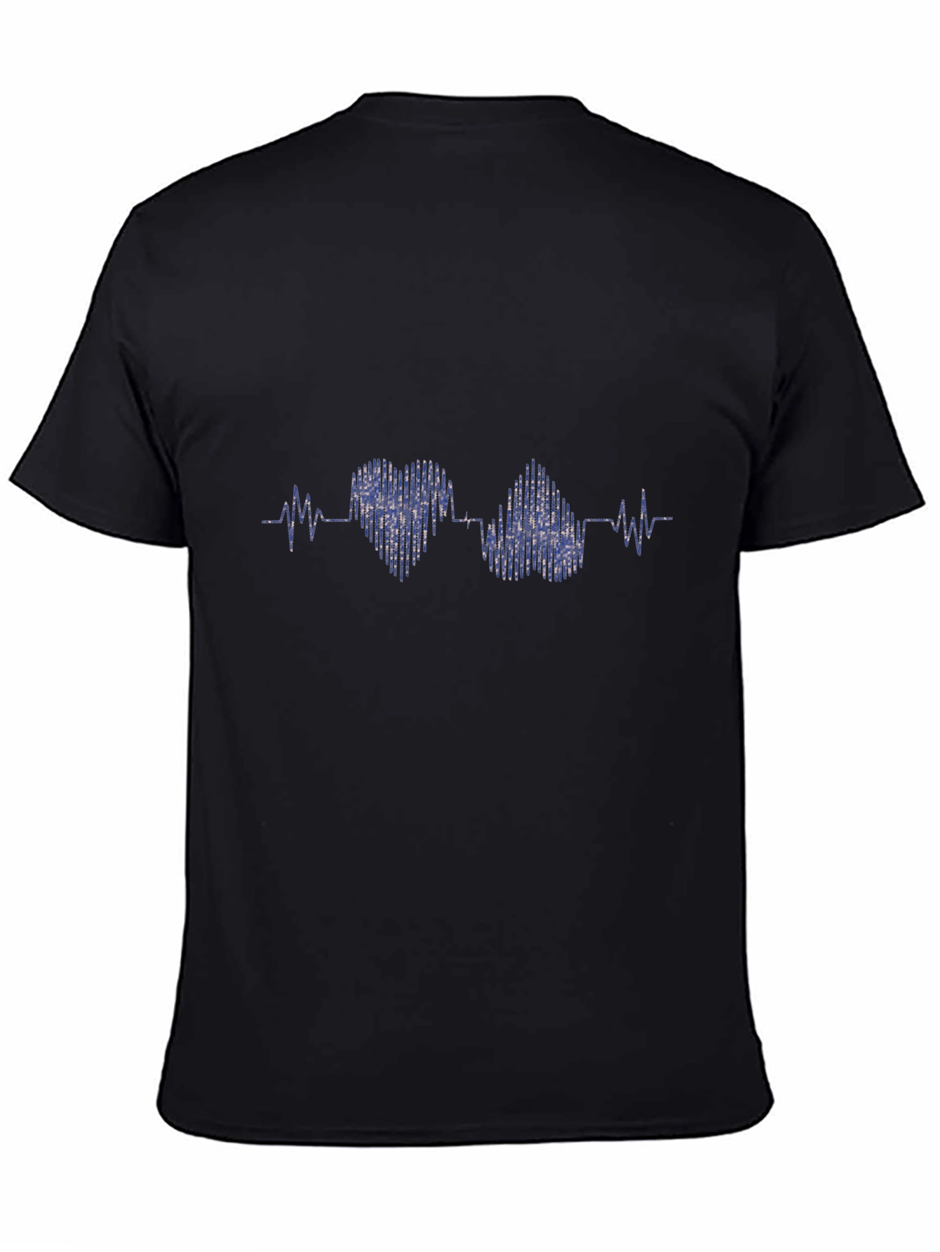 Heartbeat Heart Love T-Shirt - Black