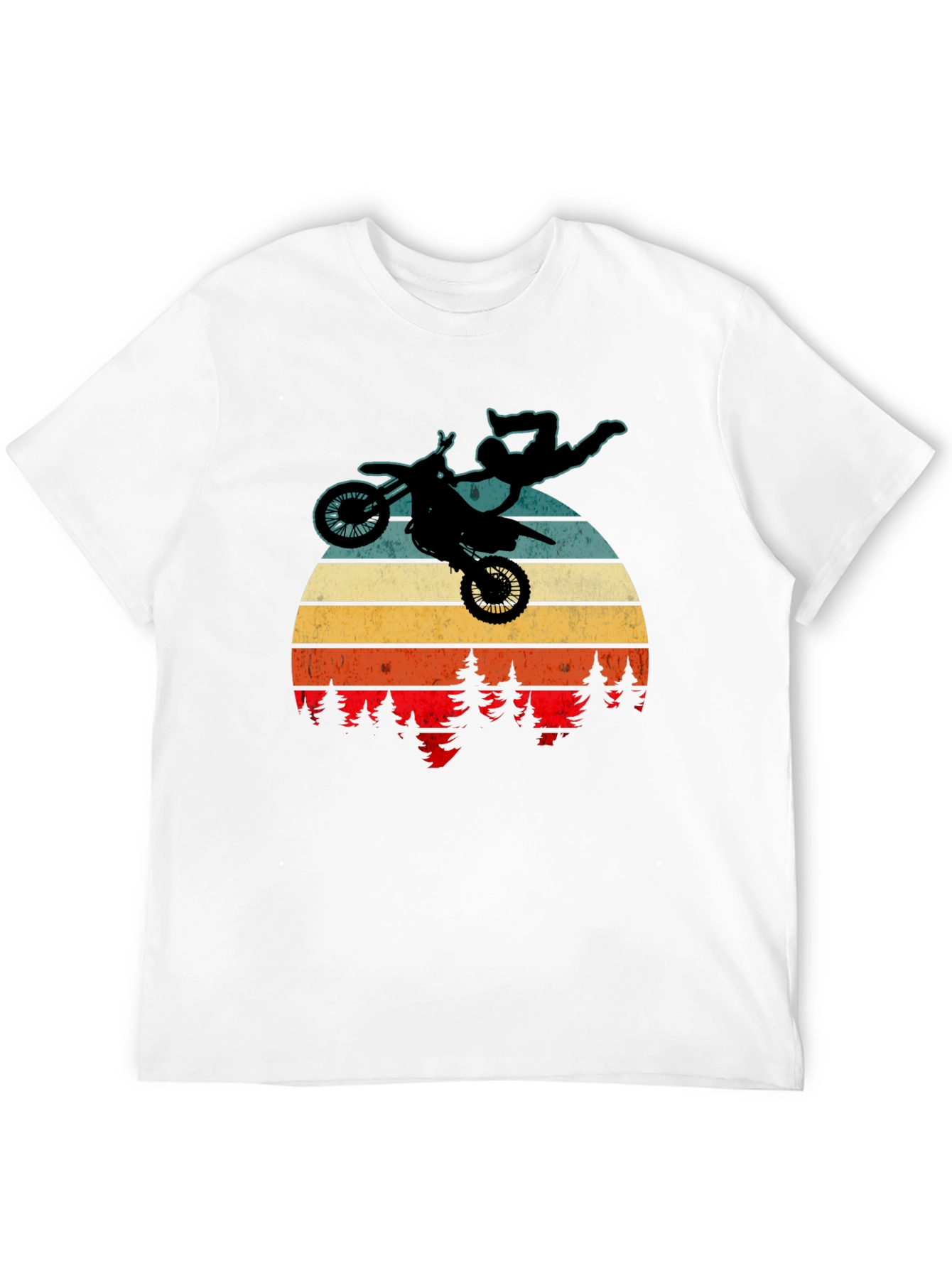 Motocross Retro Sunset Graphic T-Shirt